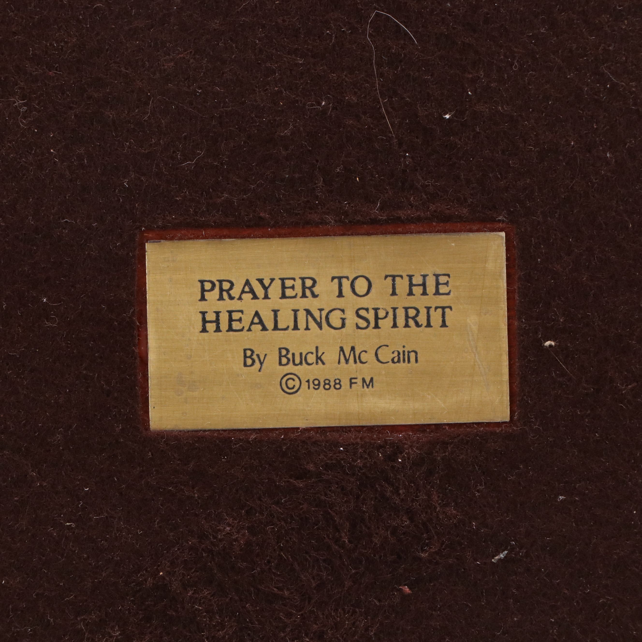 Buck McCain Bronze "Prayer to the Healing Spirit," 1988