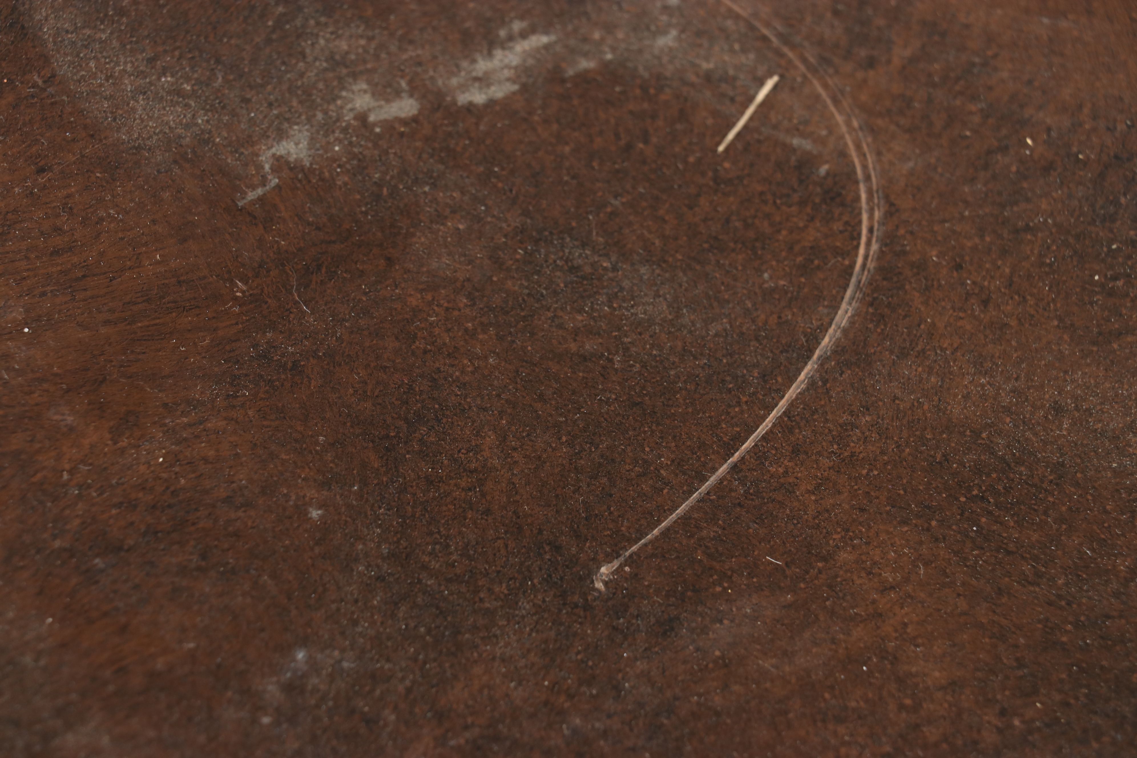 Campaign Style Painted Wood and Metal X-Frame Coffee Table