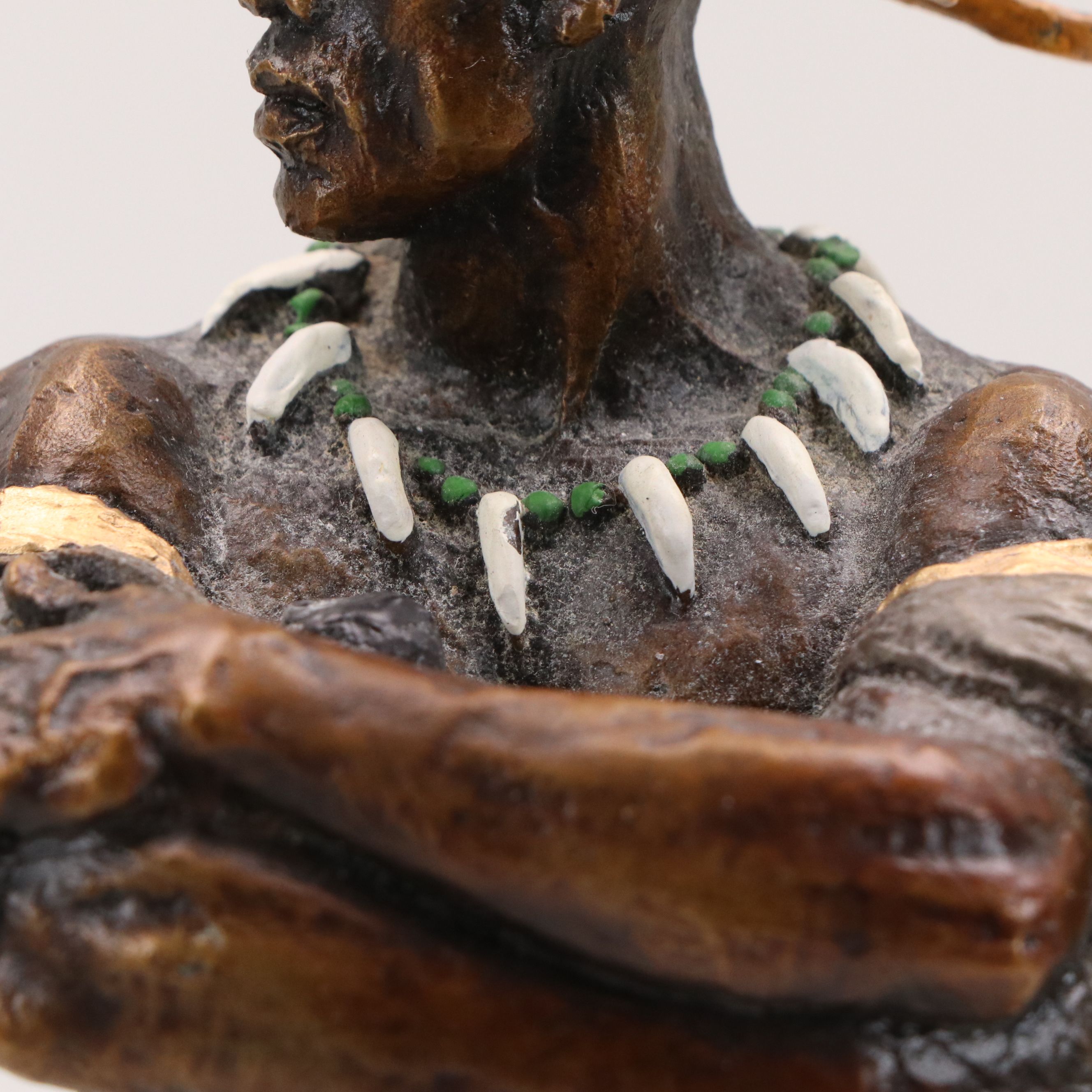 Jim Ponter for The Franklin Mint Hot Cast Bronze Sculpture "Shaka"