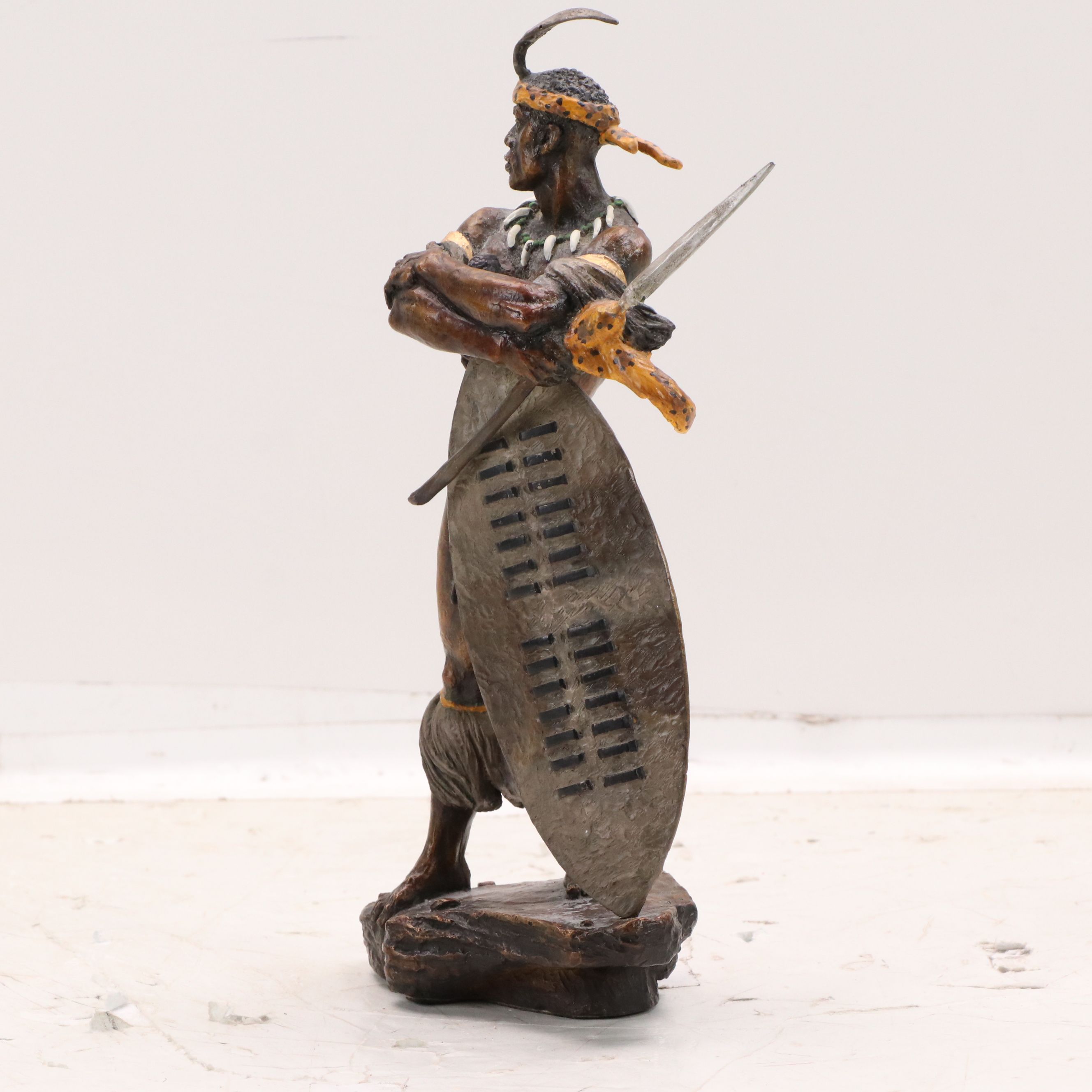 Jim Ponter for The Franklin Mint Hot Cast Bronze Sculpture "Shaka"