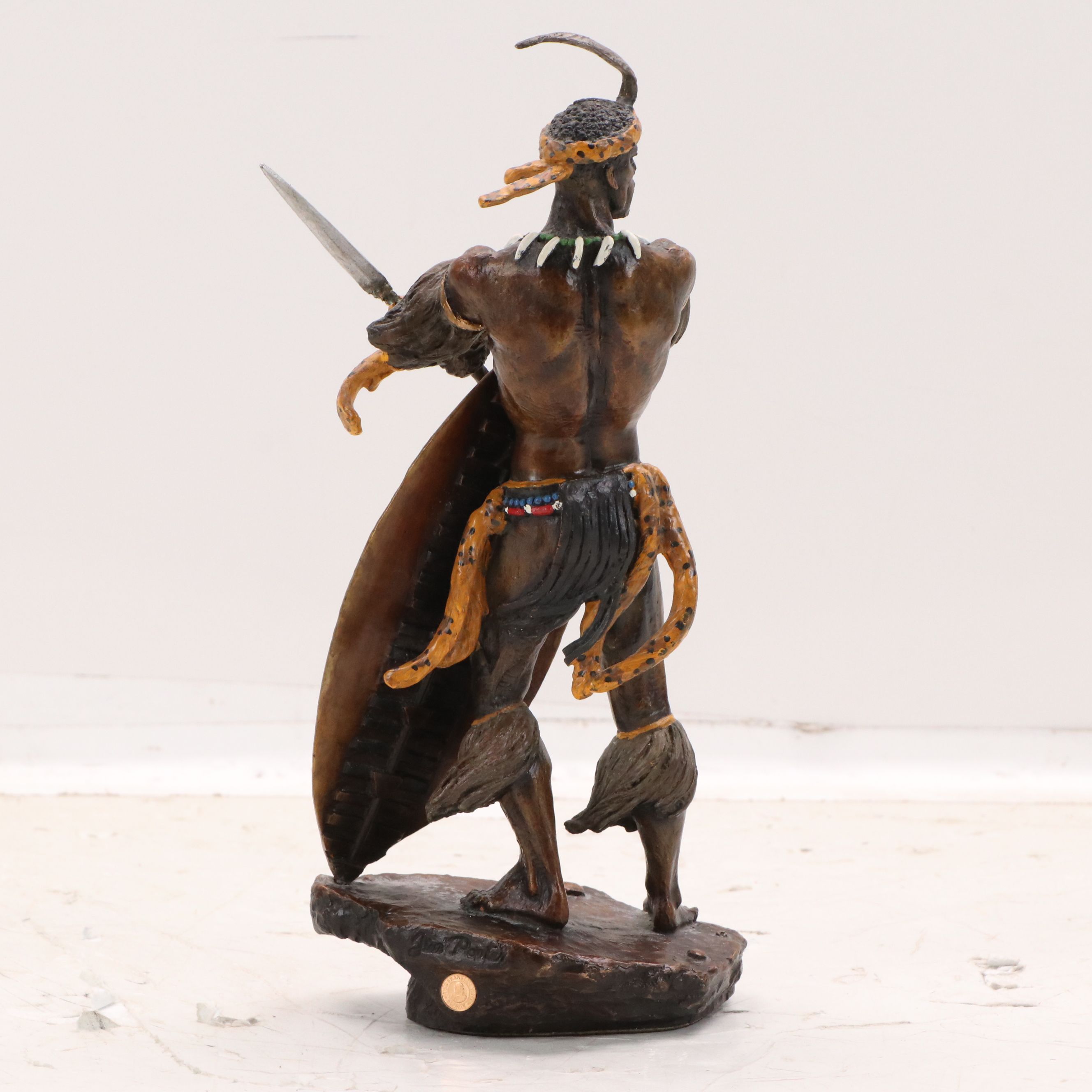 Jim Ponter for The Franklin Mint Hot Cast Bronze Sculpture "Shaka"