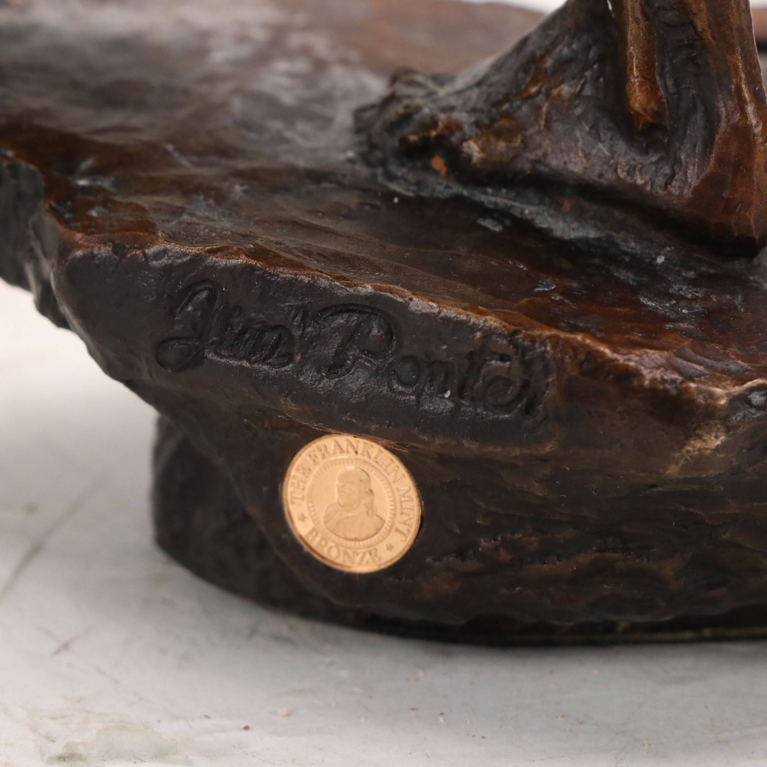 Jim Ponter for The Franklin Mint Hot Cast Bronze Sculpture "Shaka"