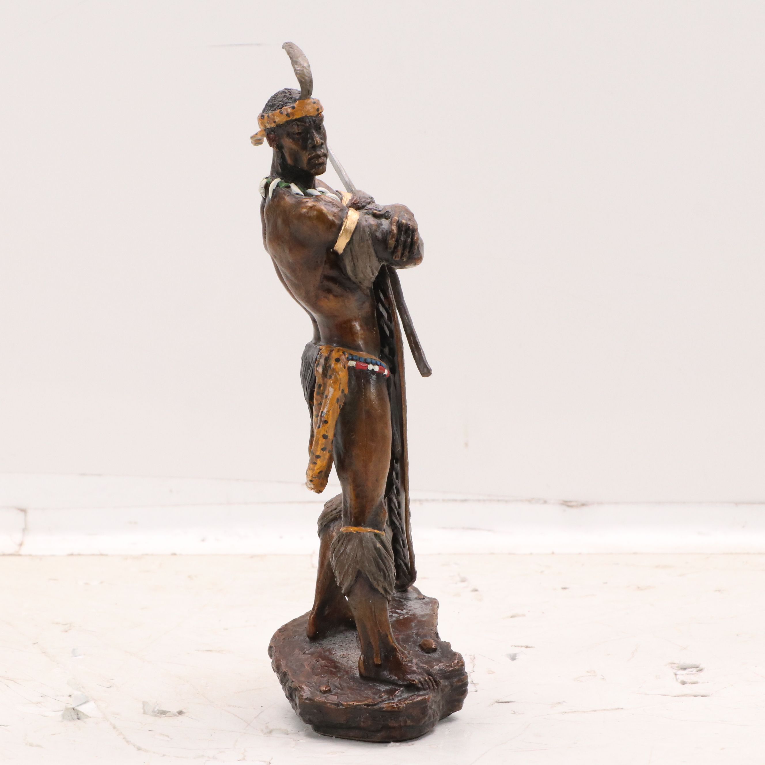 Jim Ponter for The Franklin Mint Hot Cast Bronze Sculpture "Shaka"