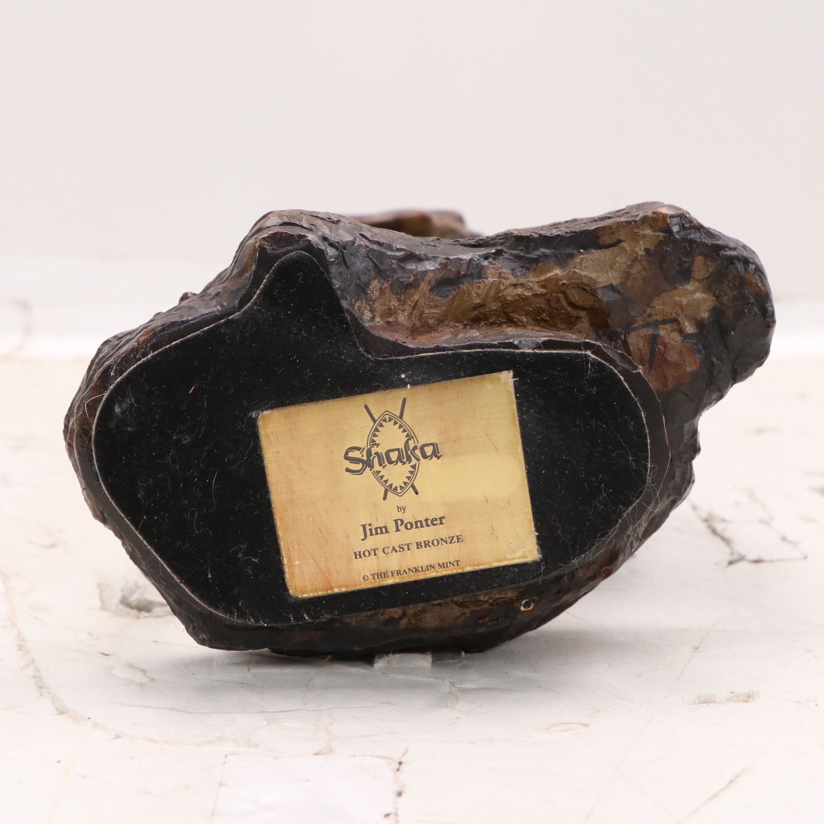 Jim Ponter for The Franklin Mint Hot Cast Bronze Sculpture "Shaka"