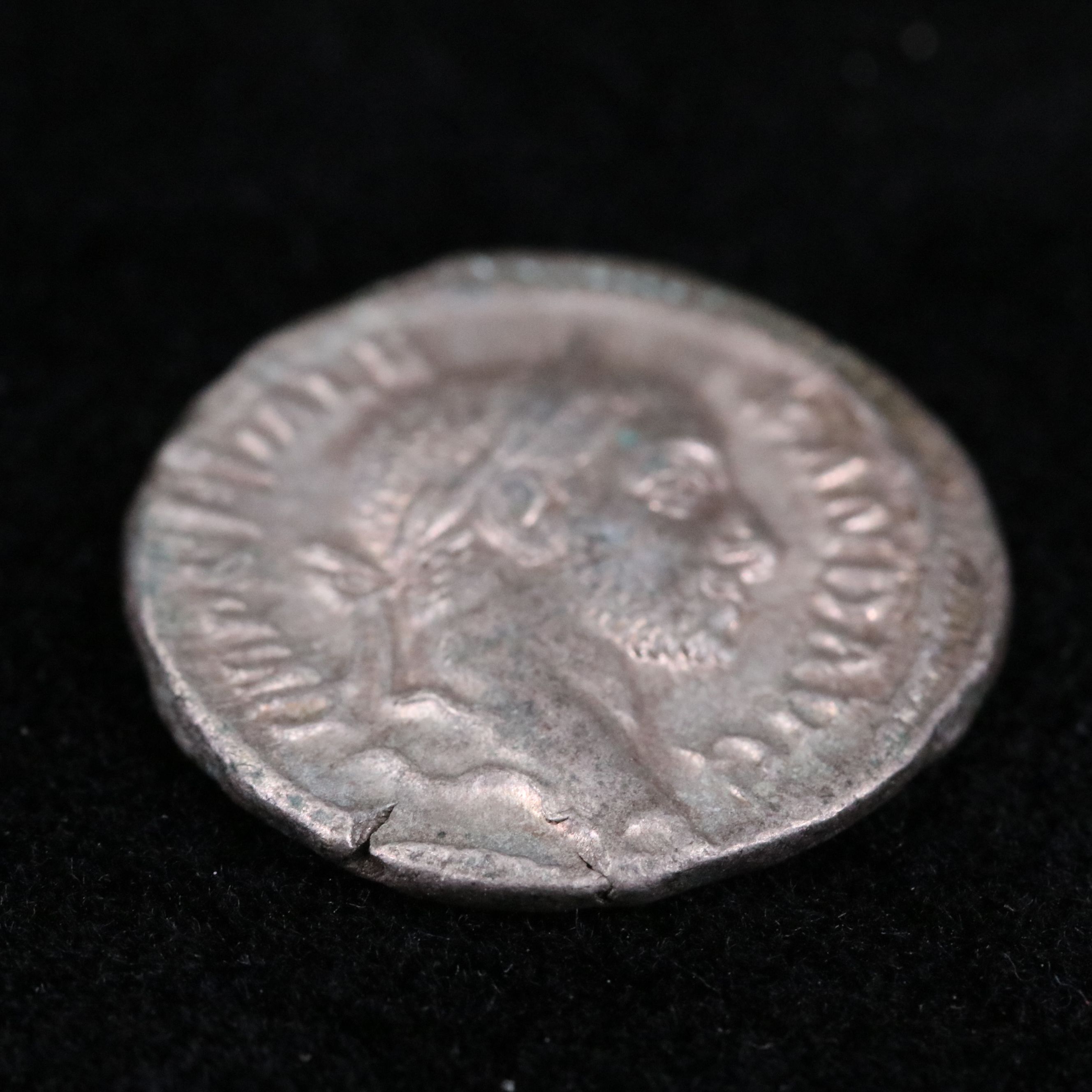 Ancient Roman Imperial AR Denarius Coin of Severus Alexander, ca. 222 A.D.