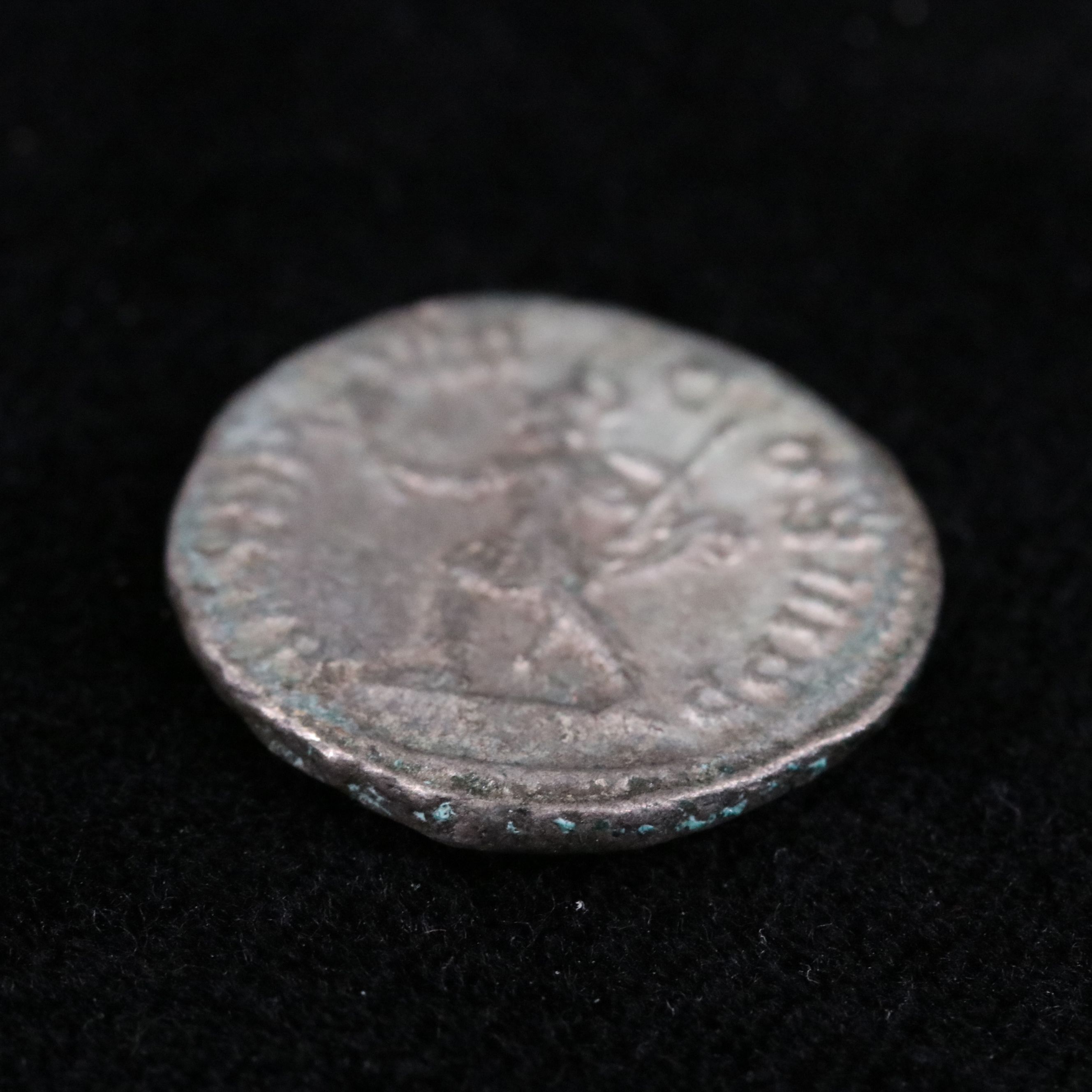 Ancient Roman Imperial AR Denarius Coin of Severus Alexander, ca. 222 A.D.