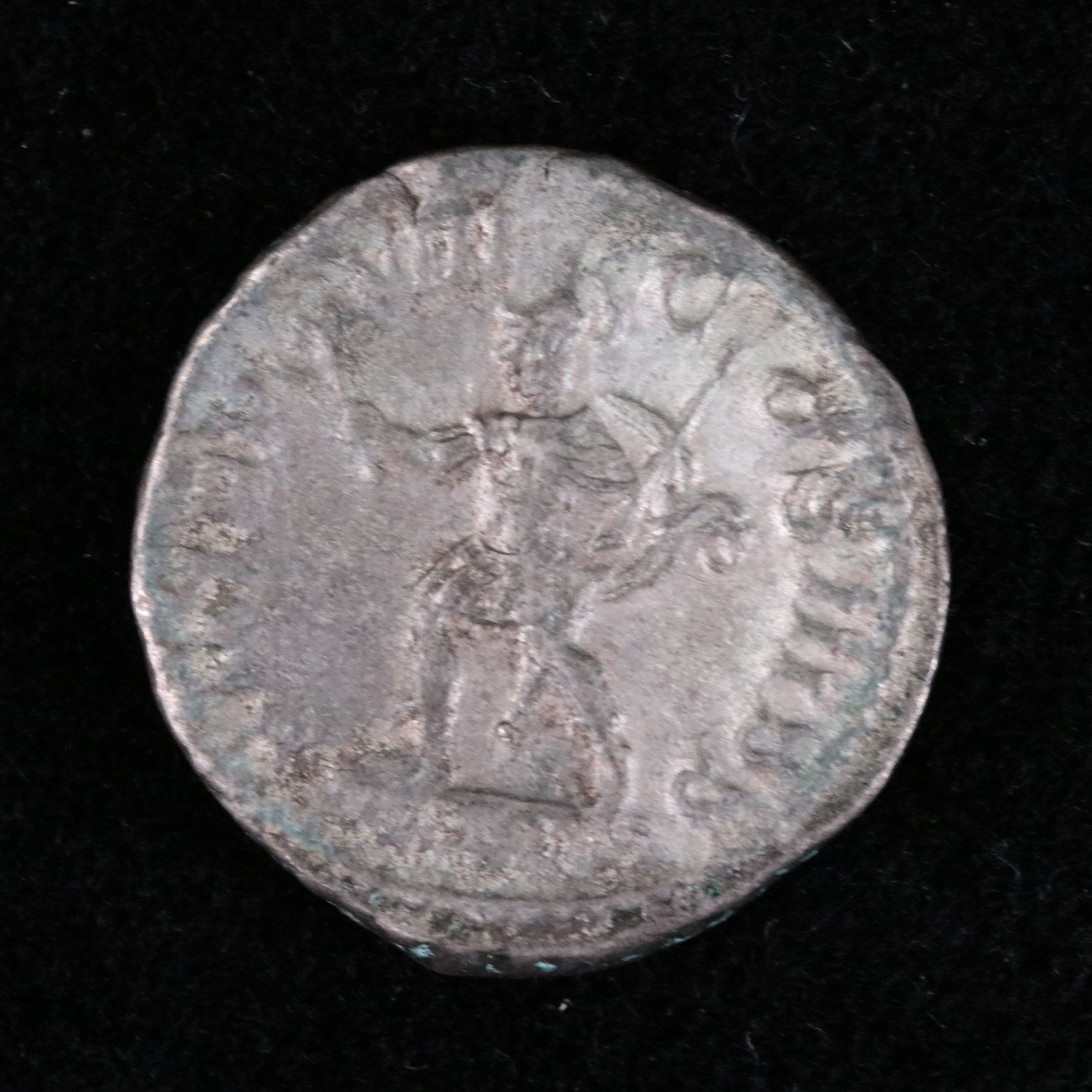 Ancient Roman Imperial AR Denarius Coin of Severus Alexander, ca. 222 A.D.