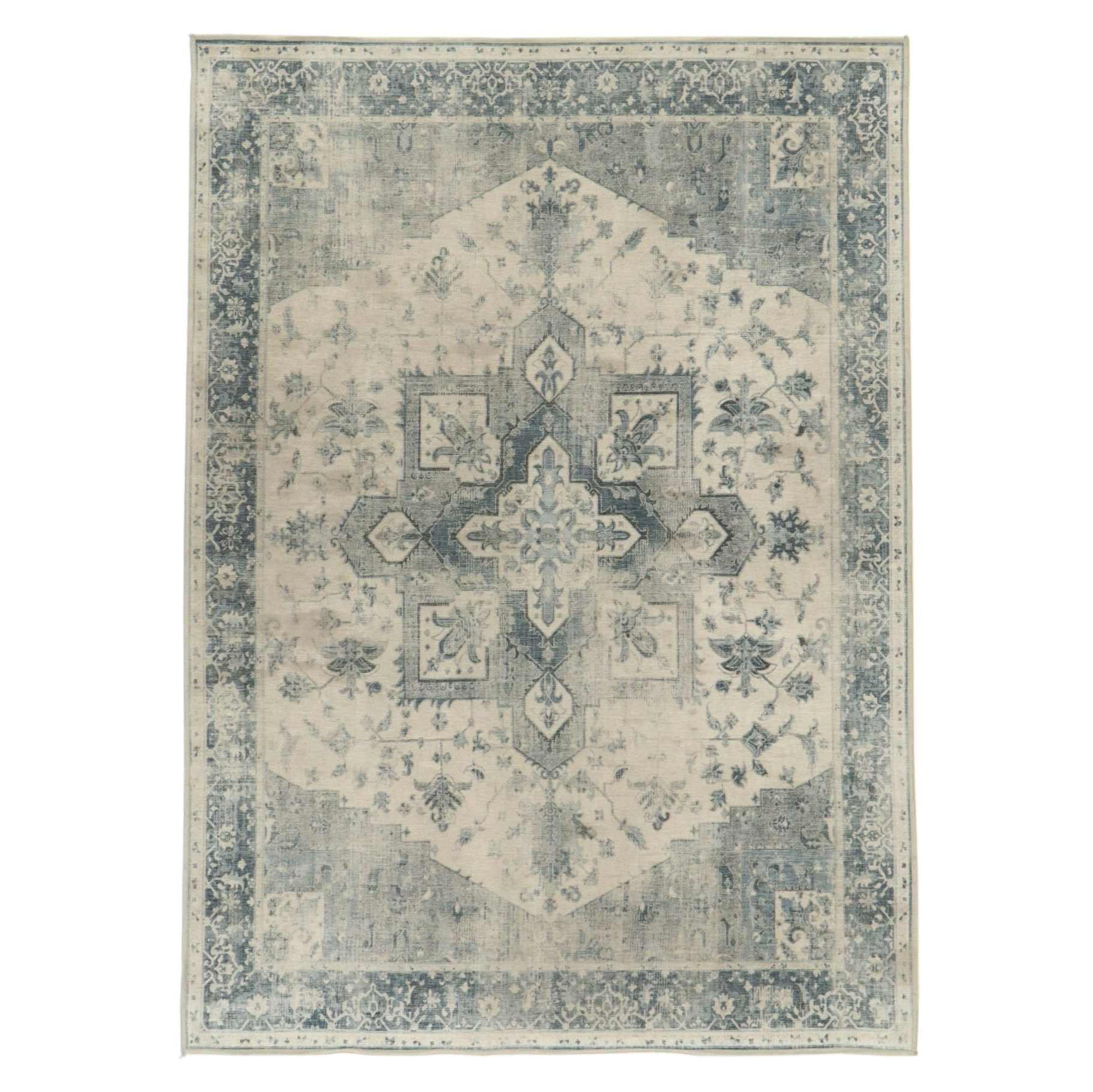 5' x 6'11 Machine Made Ruggable Persian Style Area Rug