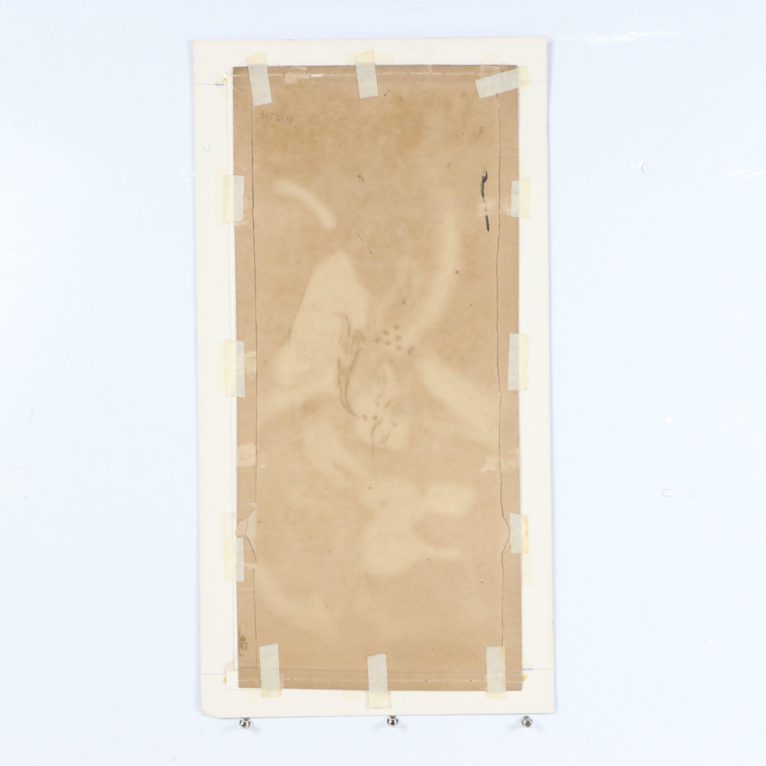 Chinese School Watercolor Painting of Deity with Dragon, 20th Century