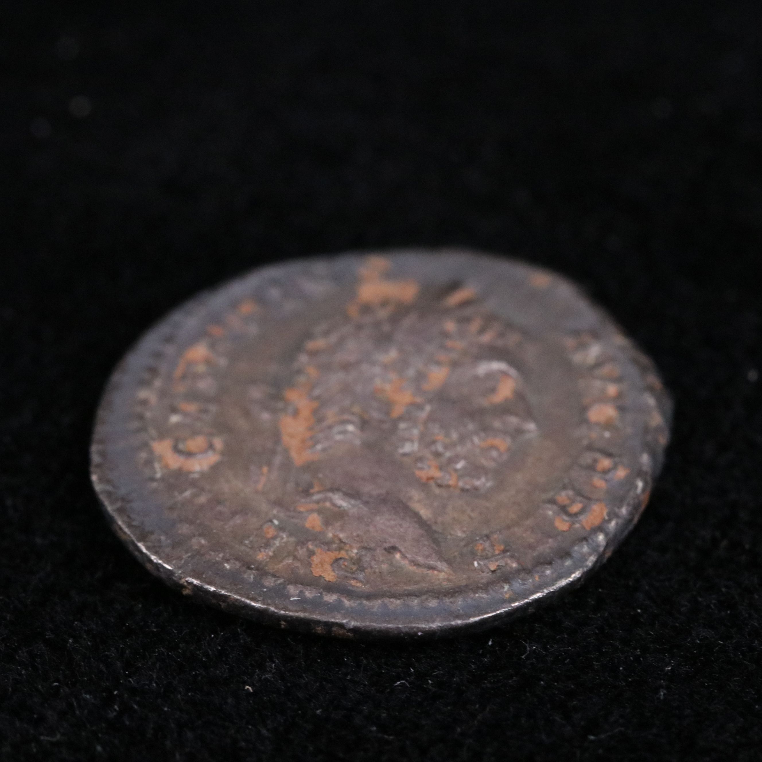 Ancient Roman Imperial AR Denarius Coin of Geta, ca. 211 A.D.