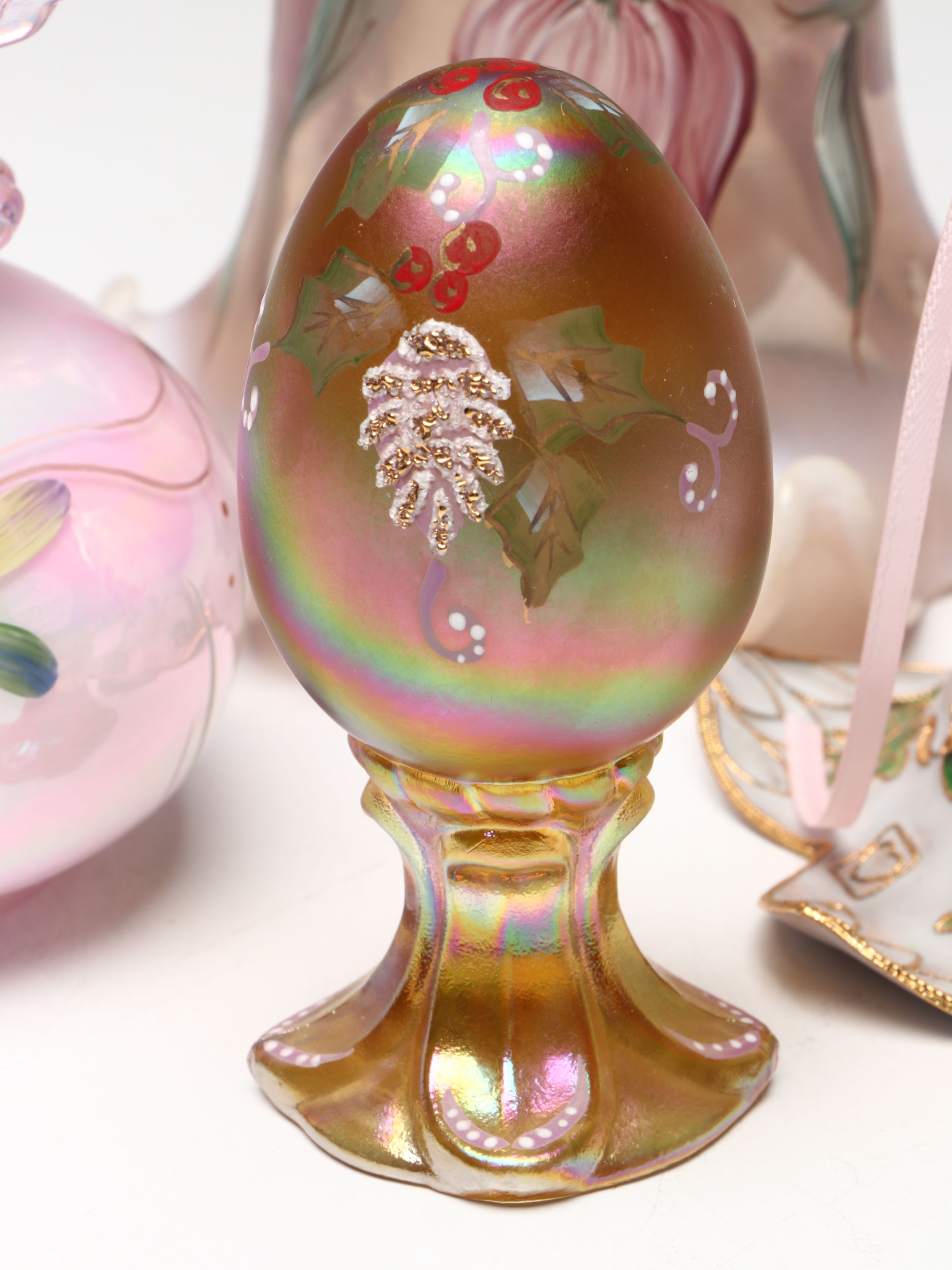 Fenton Glass Perfume Bottle, Cloisonné Bell, and More Table Accessories