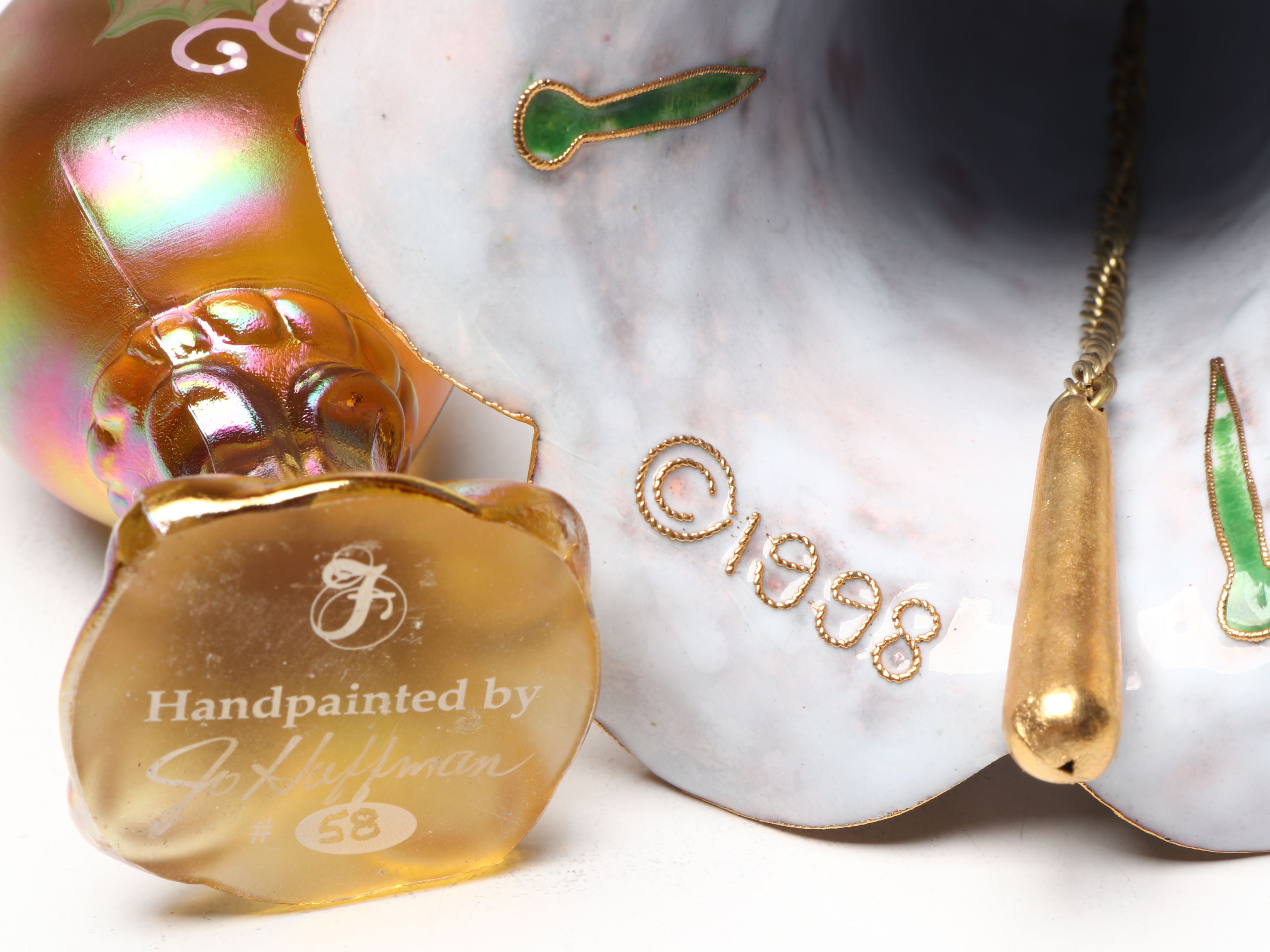 Fenton Glass Perfume Bottle, Cloisonné Bell, and More Table Accessories