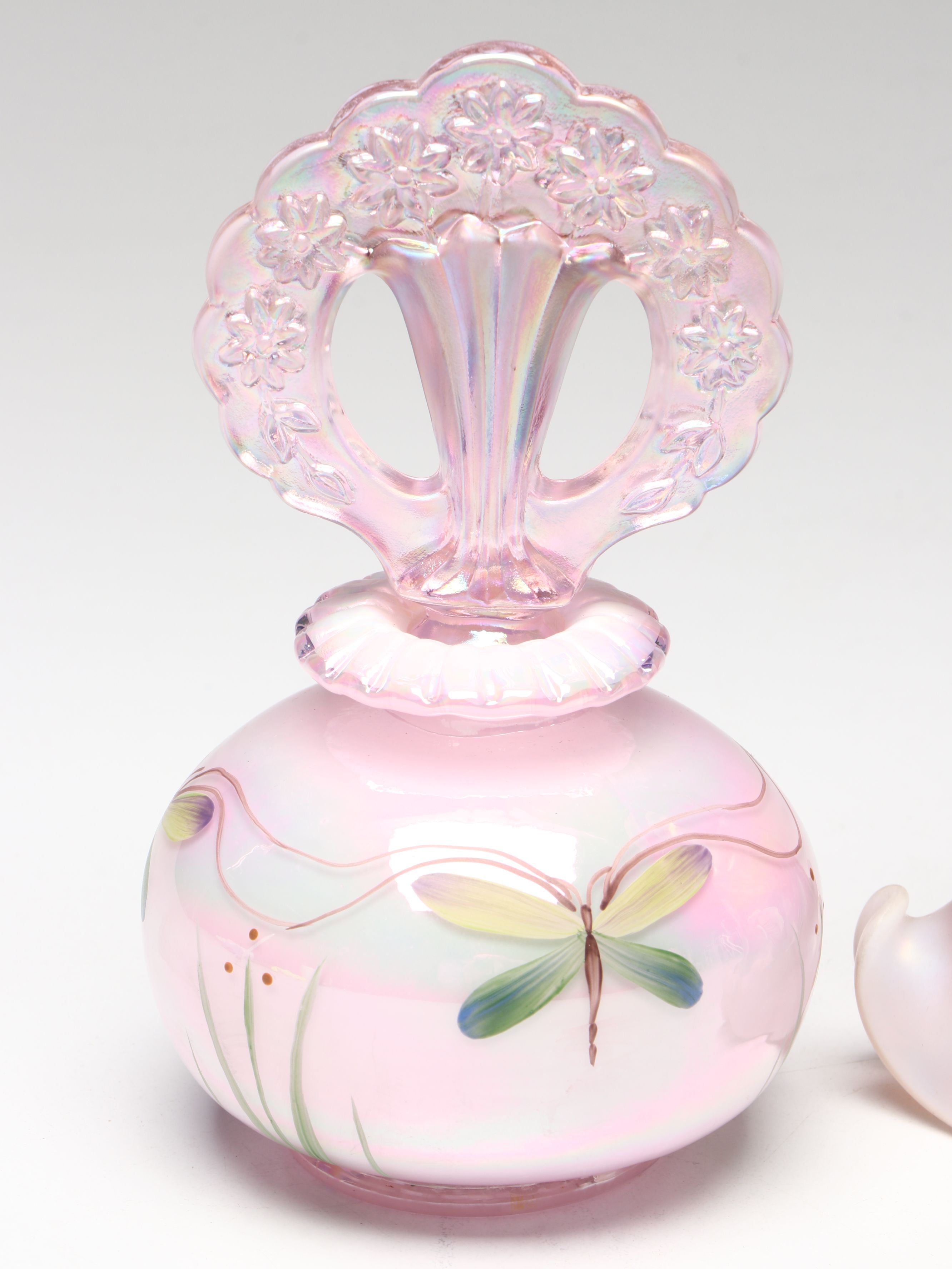 Fenton Glass Perfume Bottle, Cloisonné Bell, and More Table Accessories