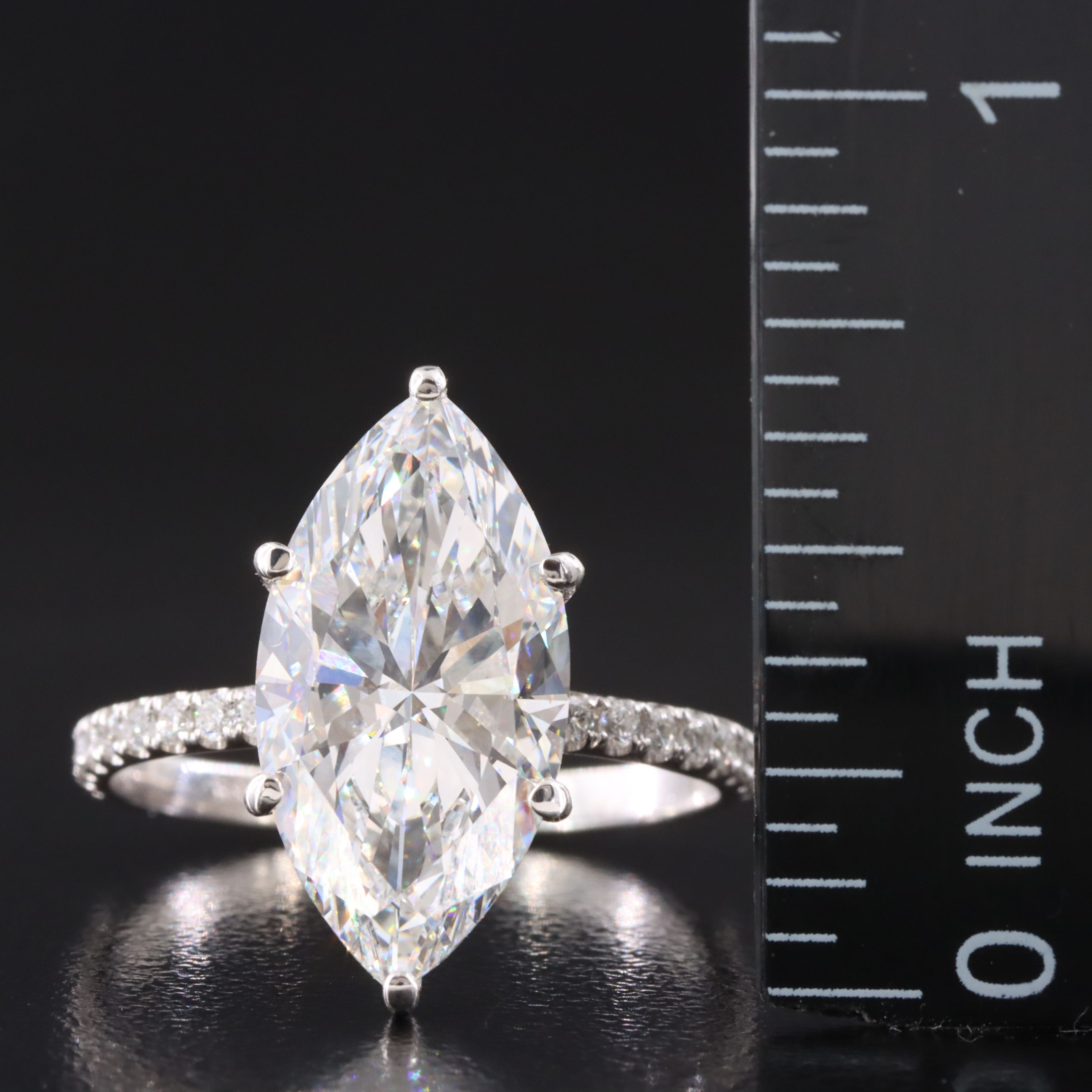14K 5.30 CTW Lab Grown Diamond Ring with IGI Report