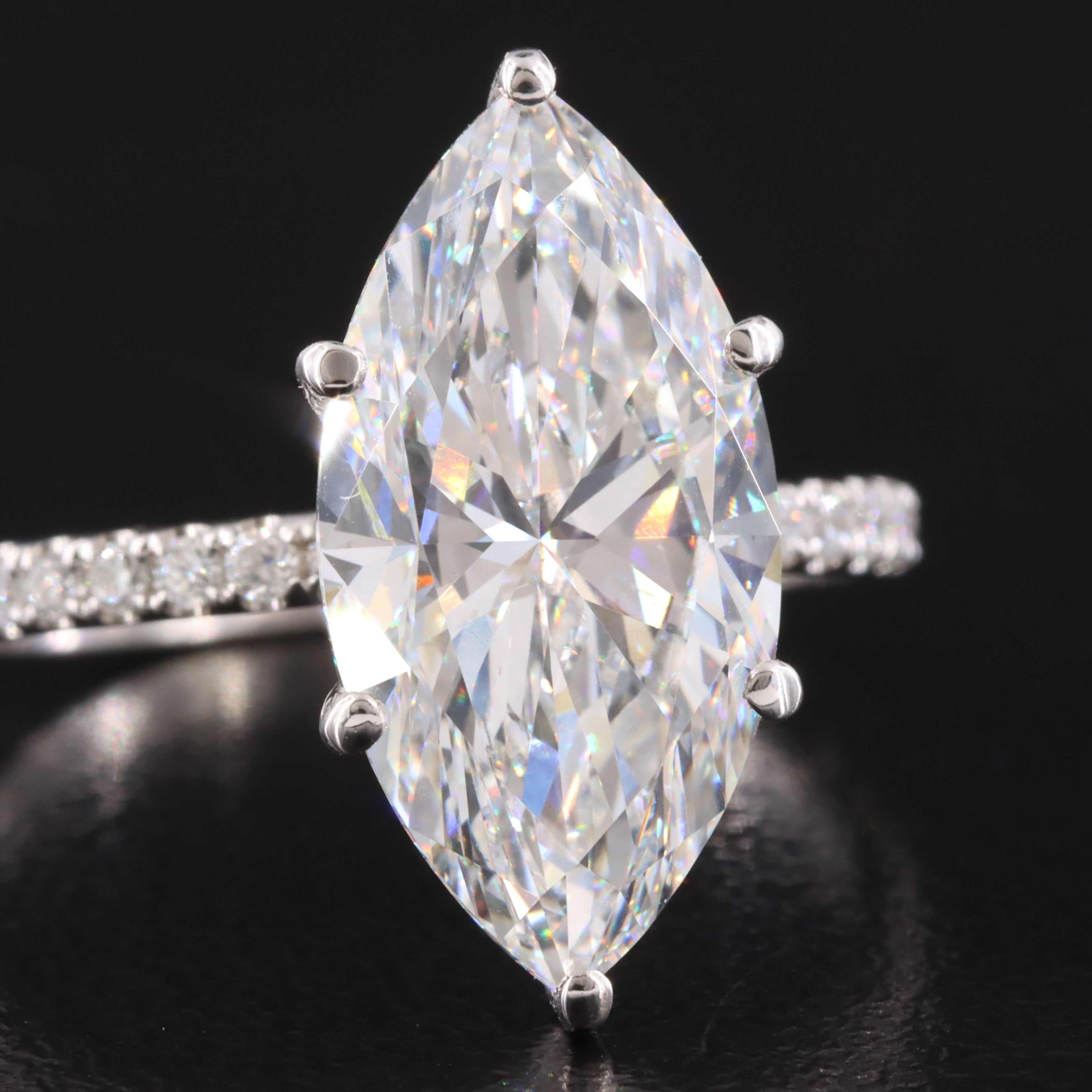 14K 5.30 CTW Lab Grown Diamond Ring with IGI Report