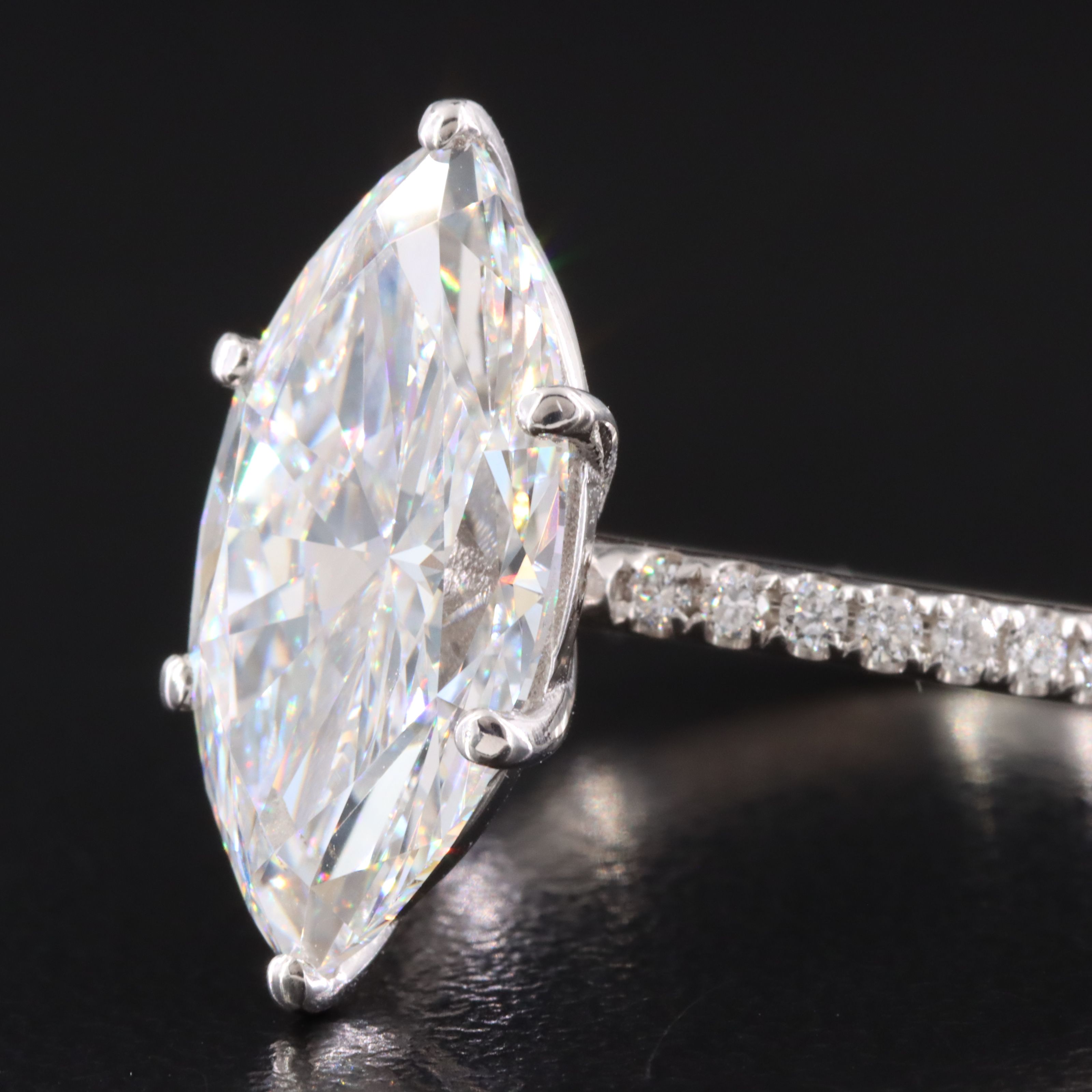 14K 5.30 CTW Lab Grown Diamond Ring with IGI Report