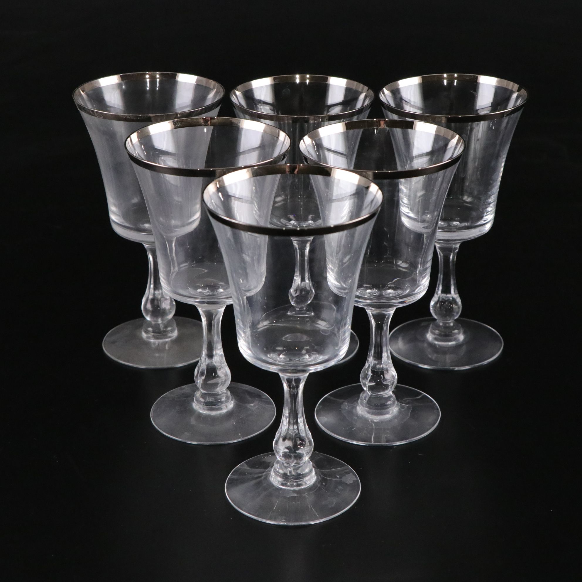 Noritake "Tahoe" & Fostoria "Sheffield" Platinum Trim Dinnerware & Glassware