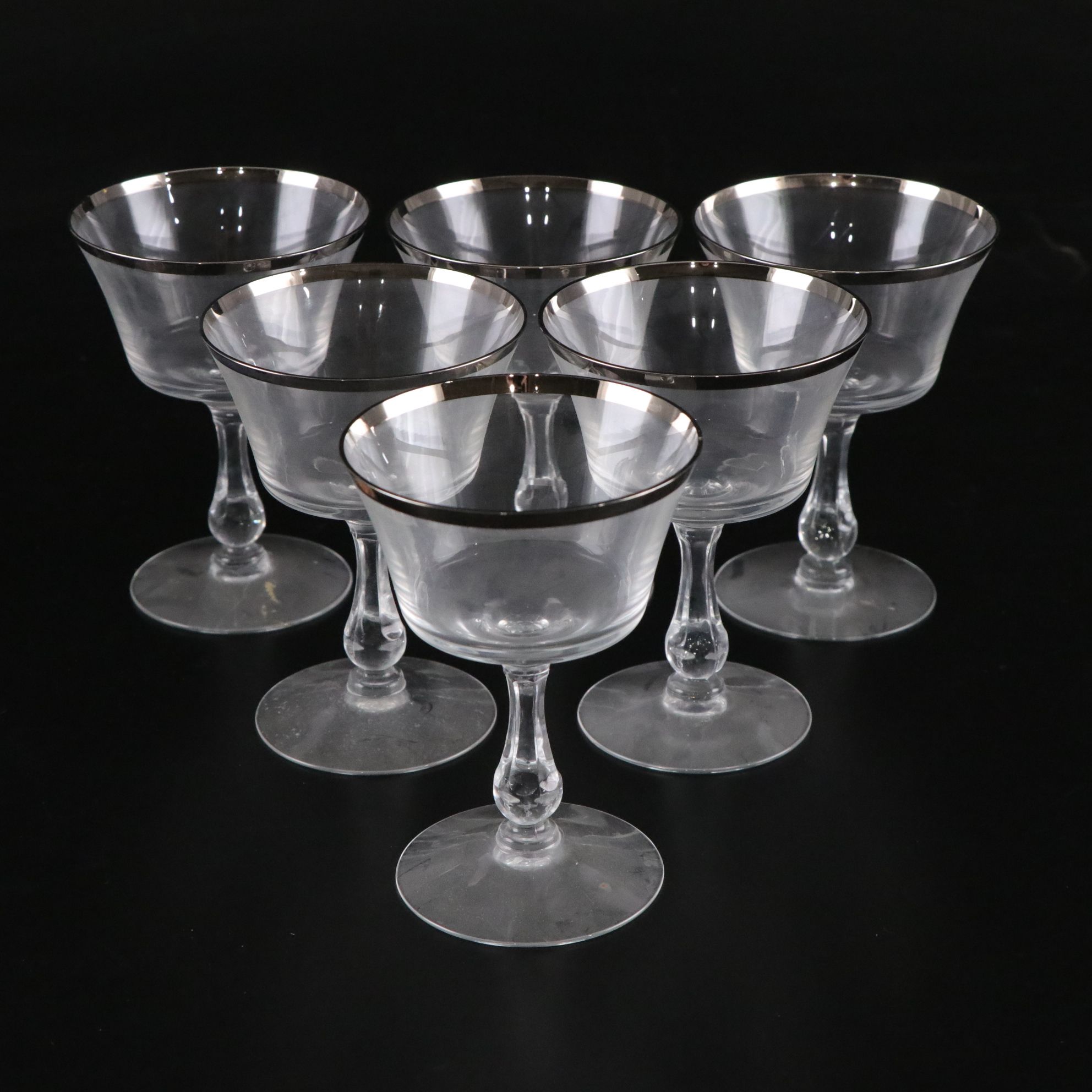 Noritake "Tahoe" & Fostoria "Sheffield" Platinum Trim Dinnerware & Glassware