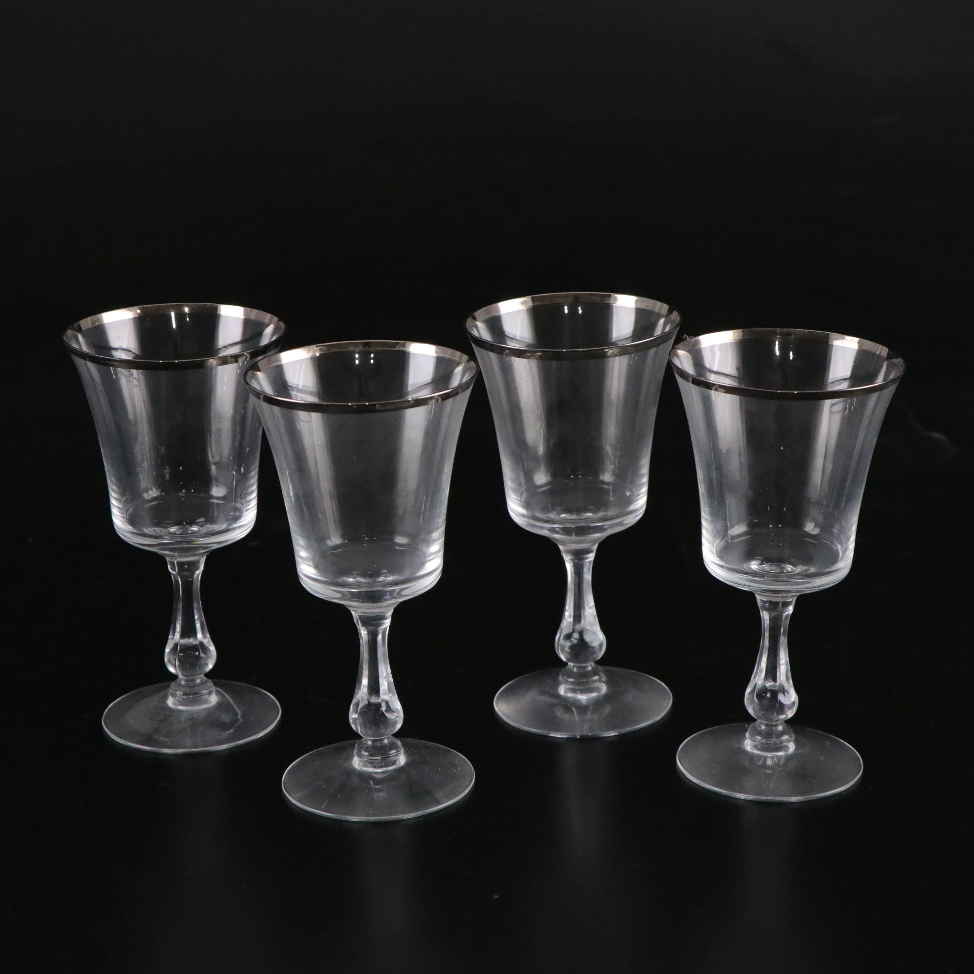 Noritake "Tahoe" & Fostoria "Sheffield" Platinum Trim Dinnerware & Glassware