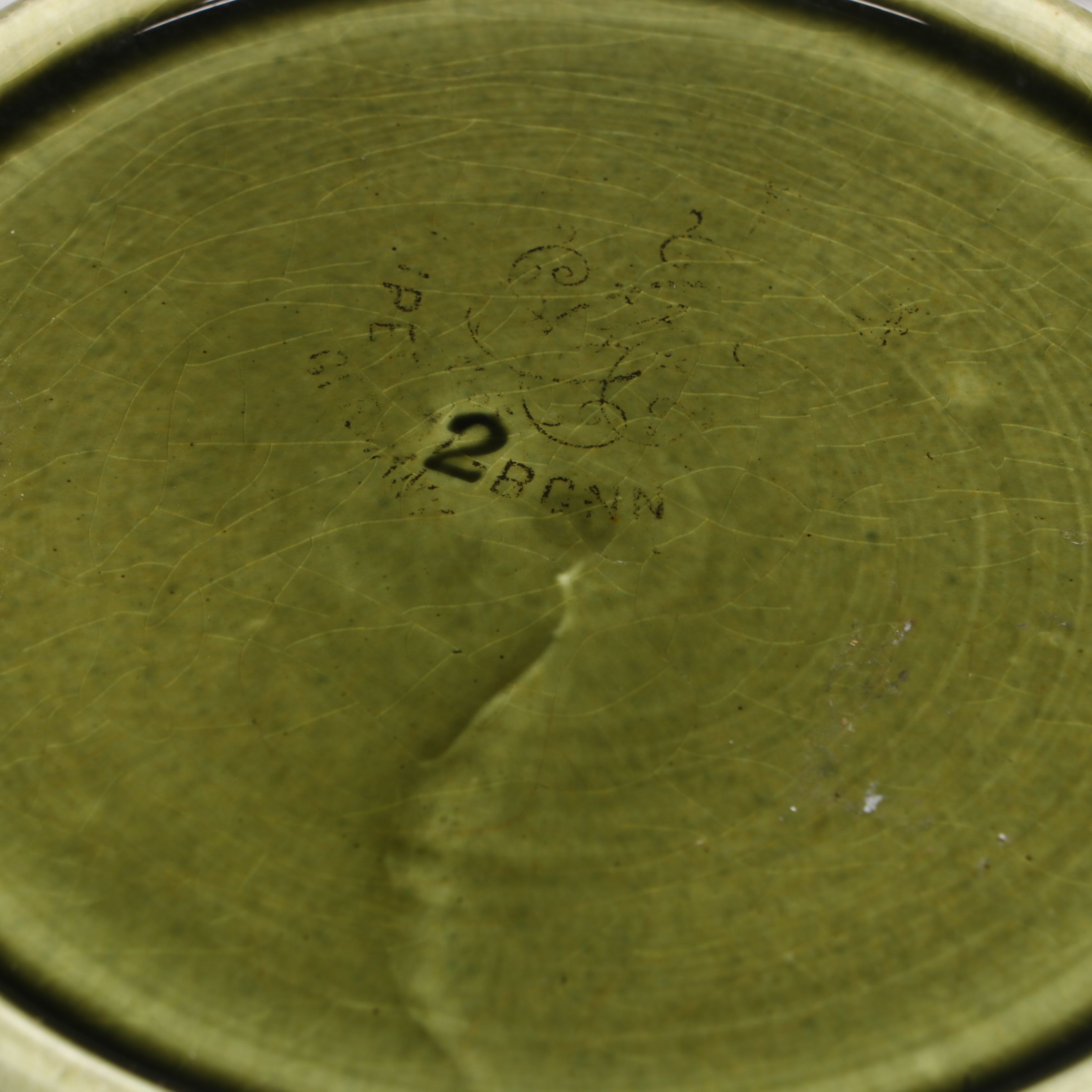 Royal Dux Ceramic Swan Vase with German Floral Ceramic Bowl