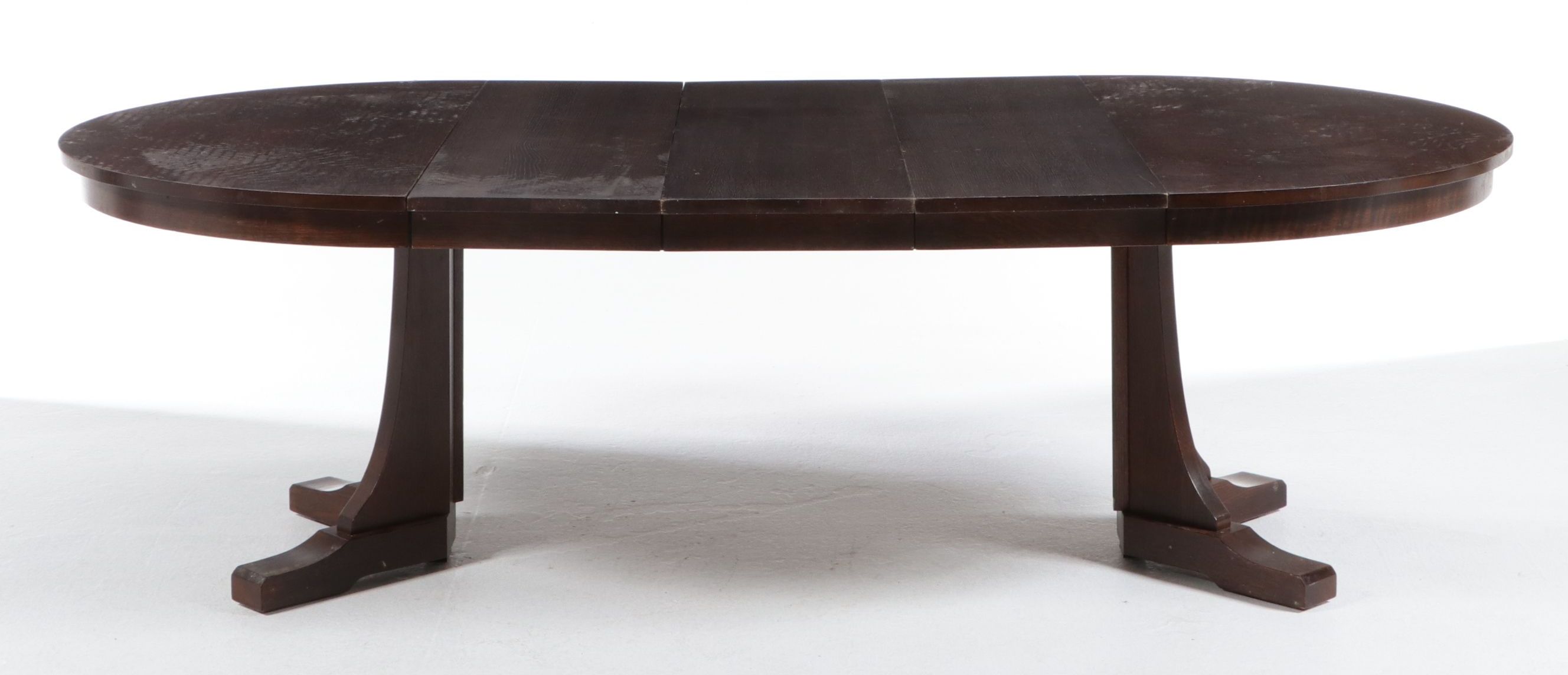 Stickley Mission Collection Quartersawn Oak Pedestal Dining Table, 2008