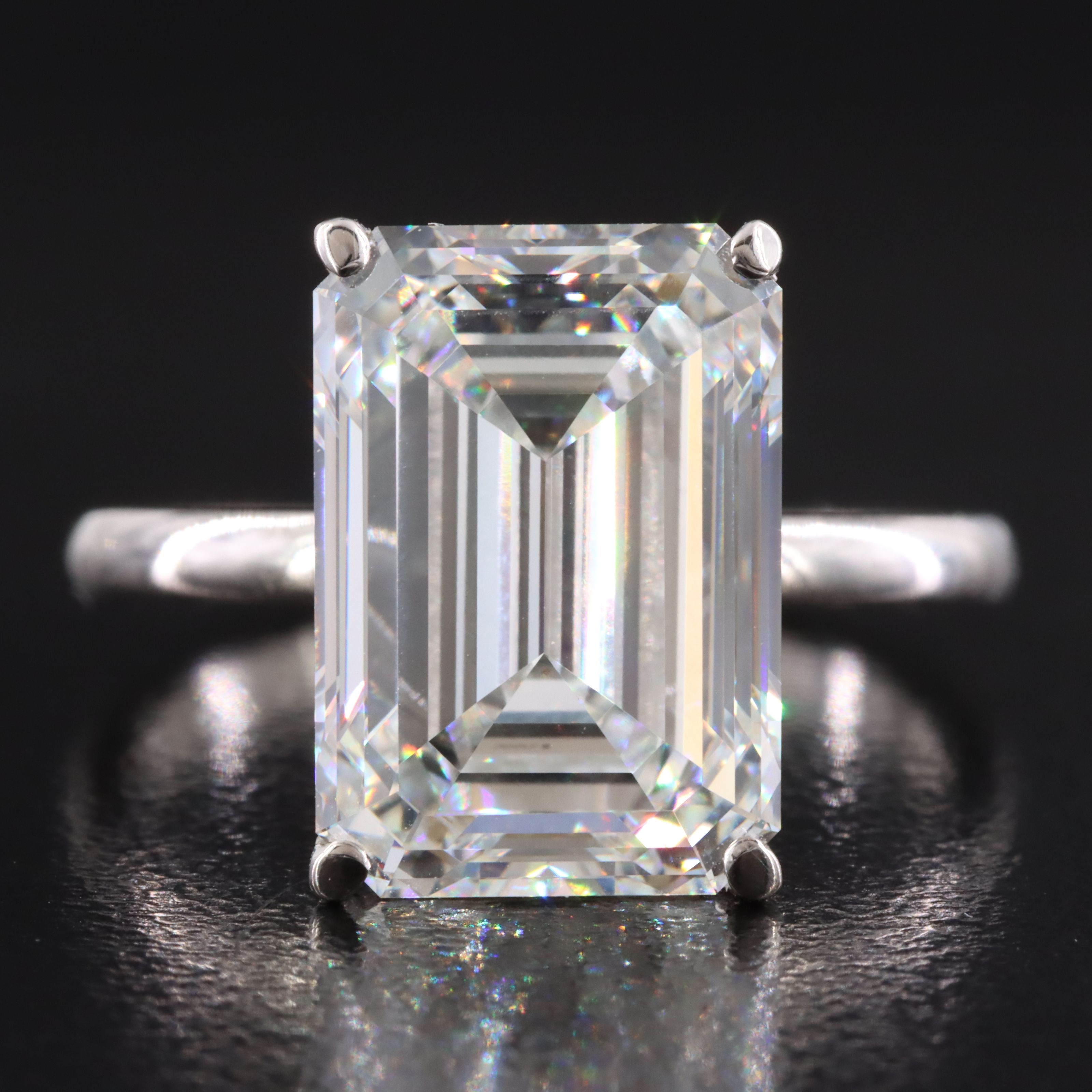 14K 7.16 CT Lab Grown Diamond Solitaire Ring with IGI Report