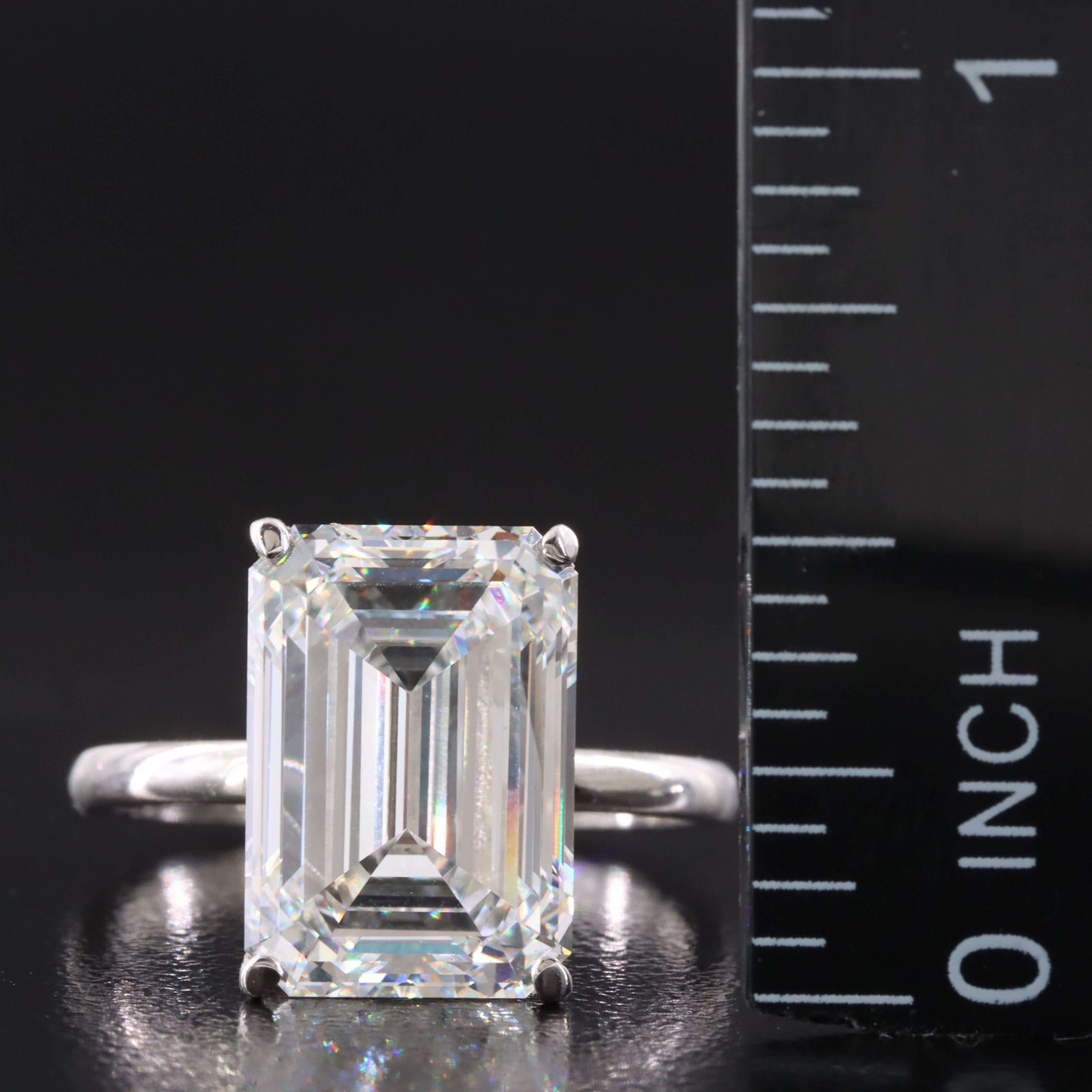 14K 7.16 CT Lab Grown Diamond Solitaire Ring with IGI Report