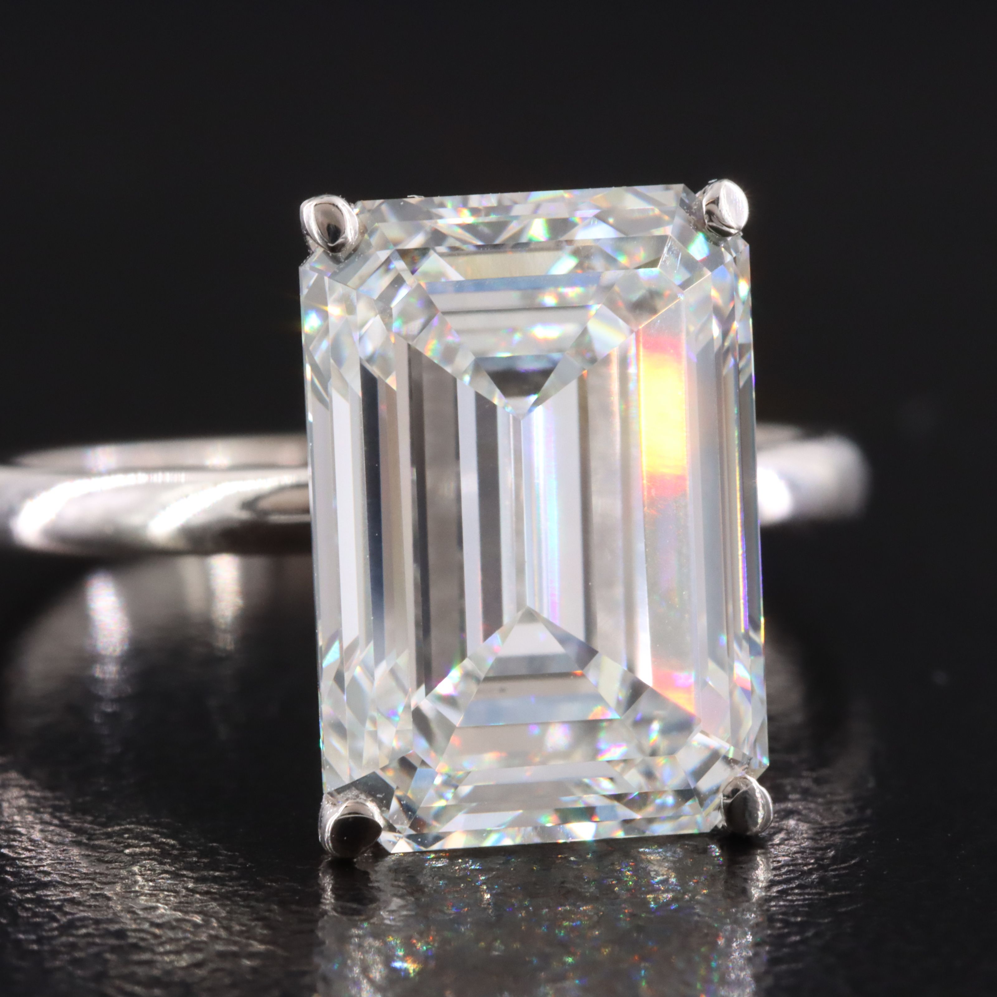 14K 7.16 CT Lab Grown Diamond Solitaire Ring with IGI Report