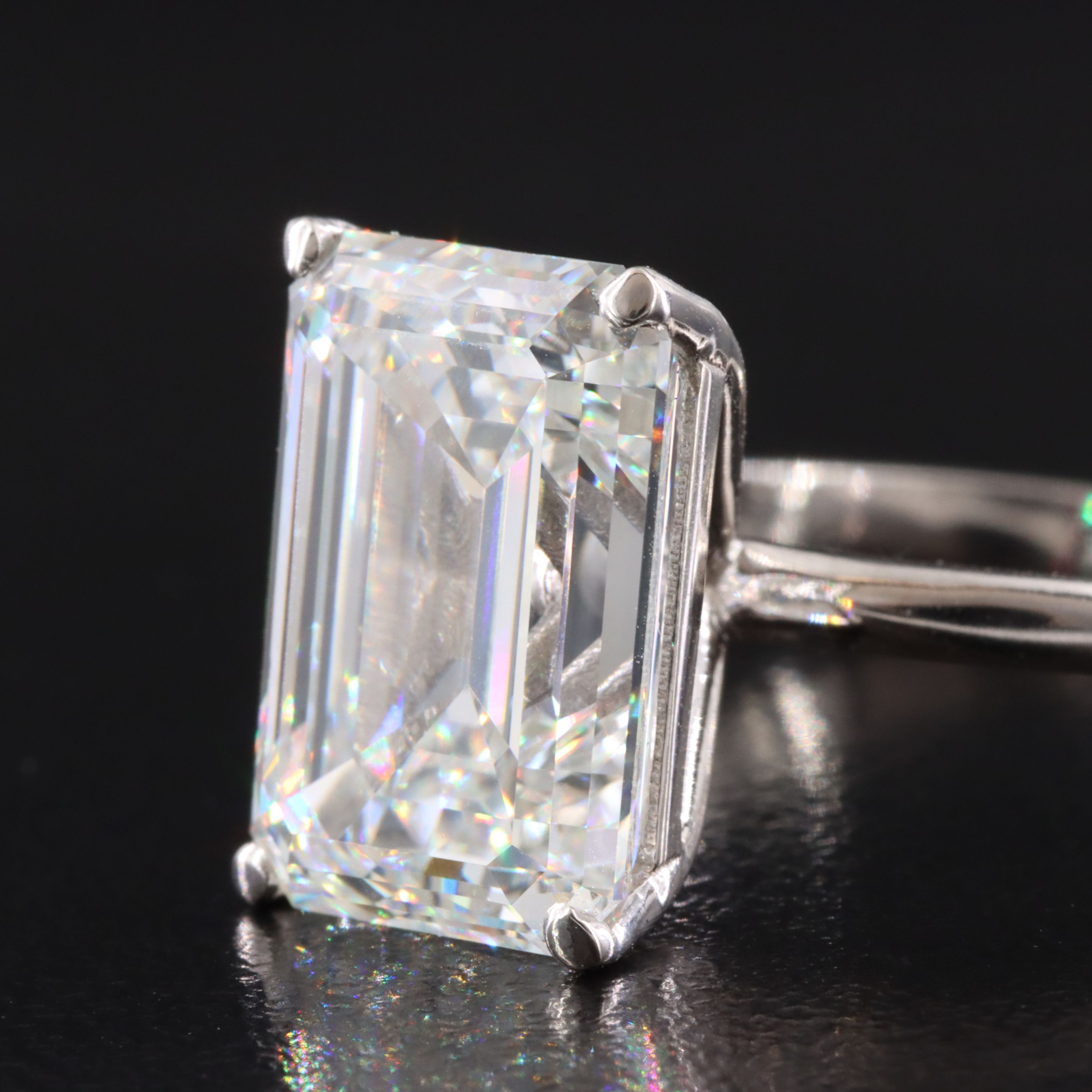 14K 7.16 CT Lab Grown Diamond Solitaire Ring with IGI Report