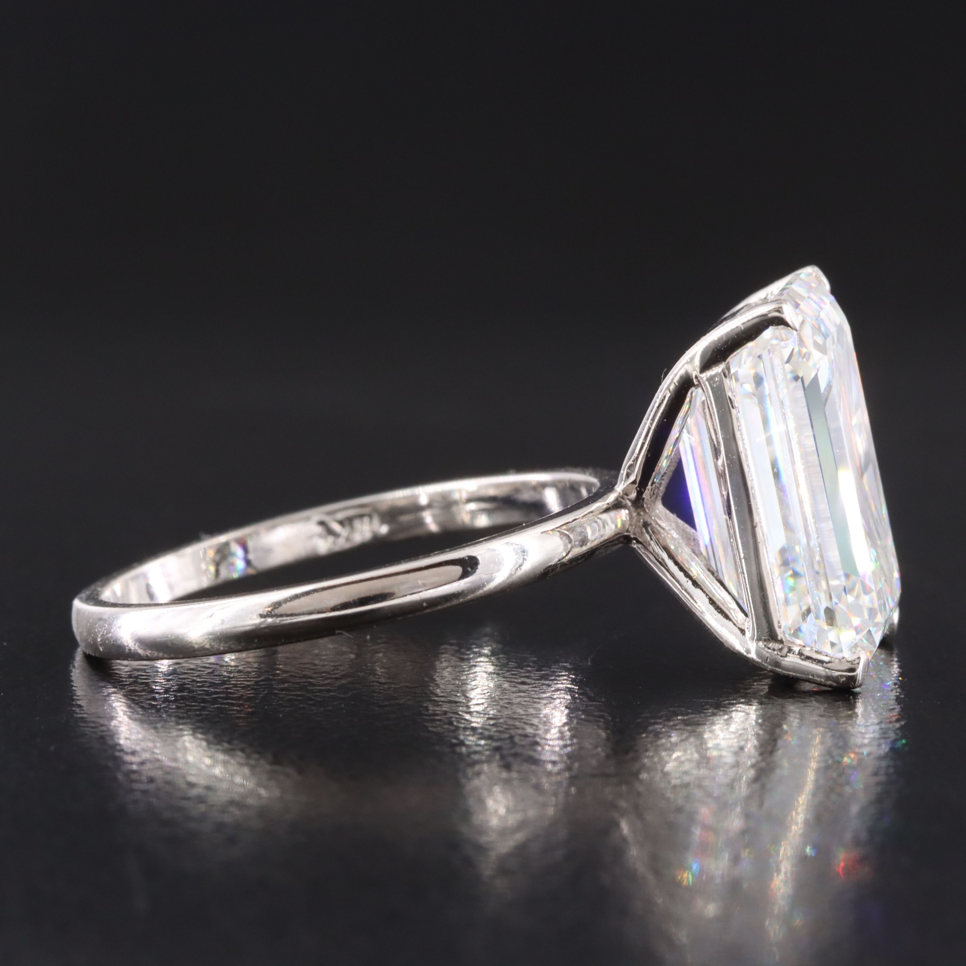 14K 7.16 CT Lab Grown Diamond Solitaire Ring with IGI Report