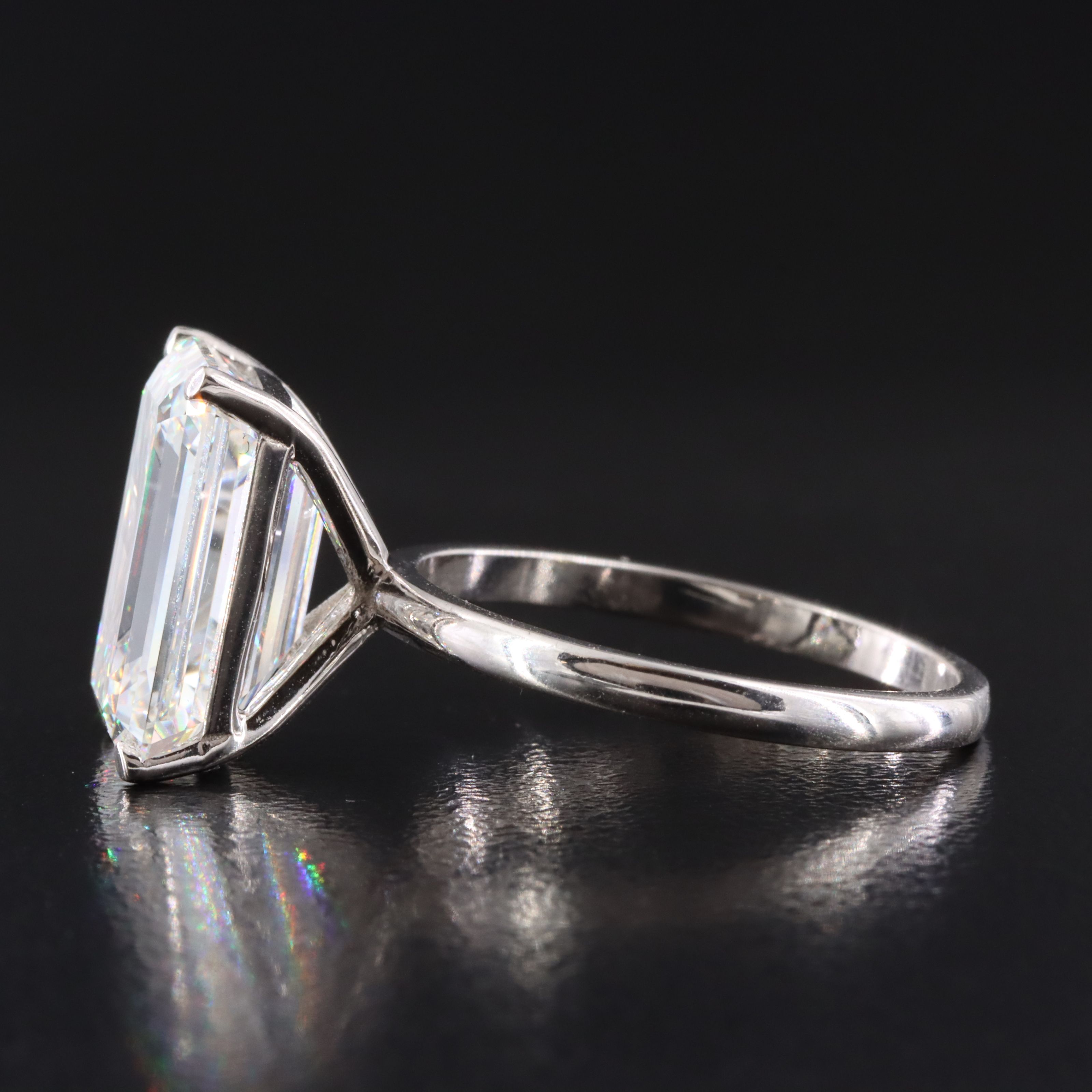 14K 7.16 CT Lab Grown Diamond Solitaire Ring with IGI Report