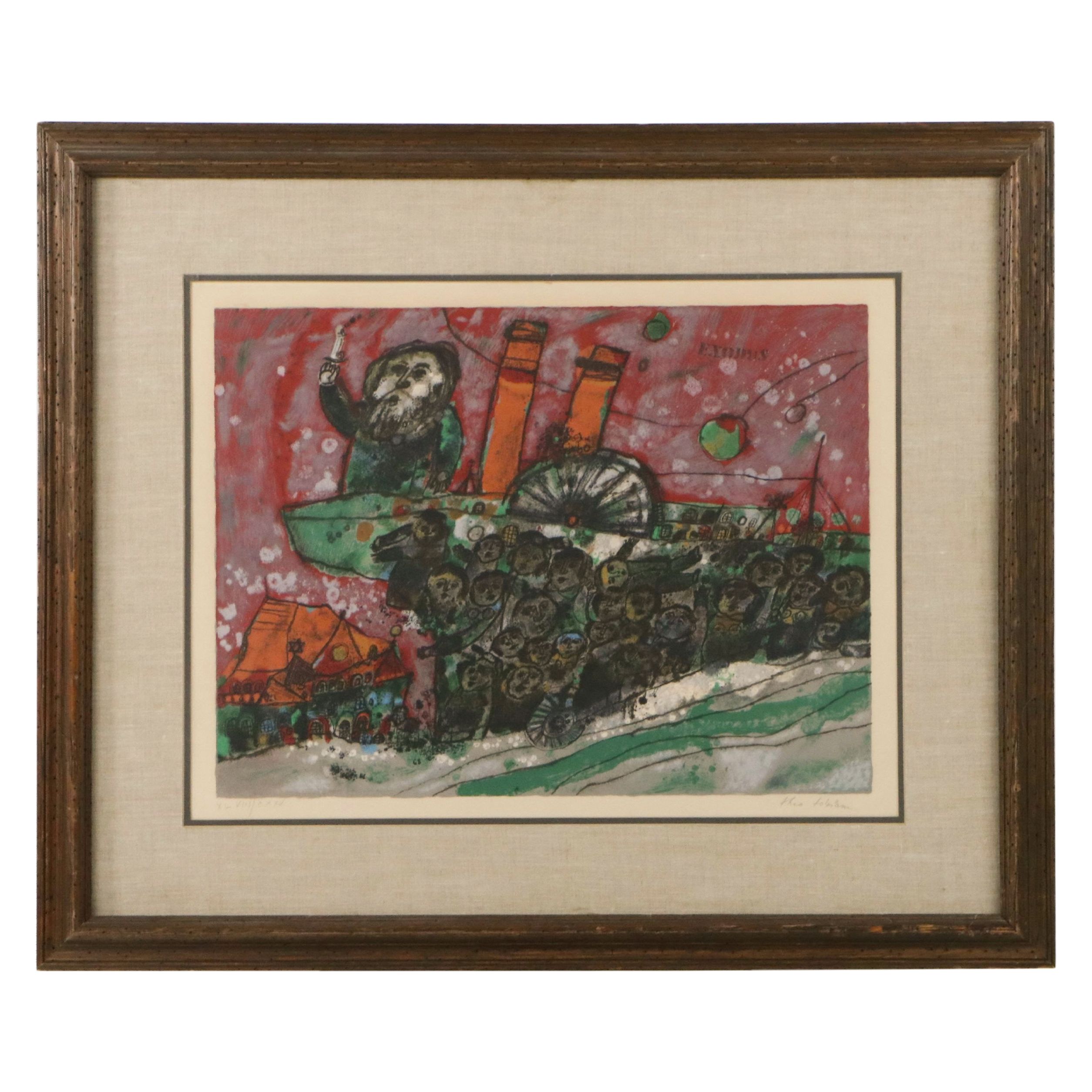 Théo Tobiasse Lithograph "Exodus," 1968