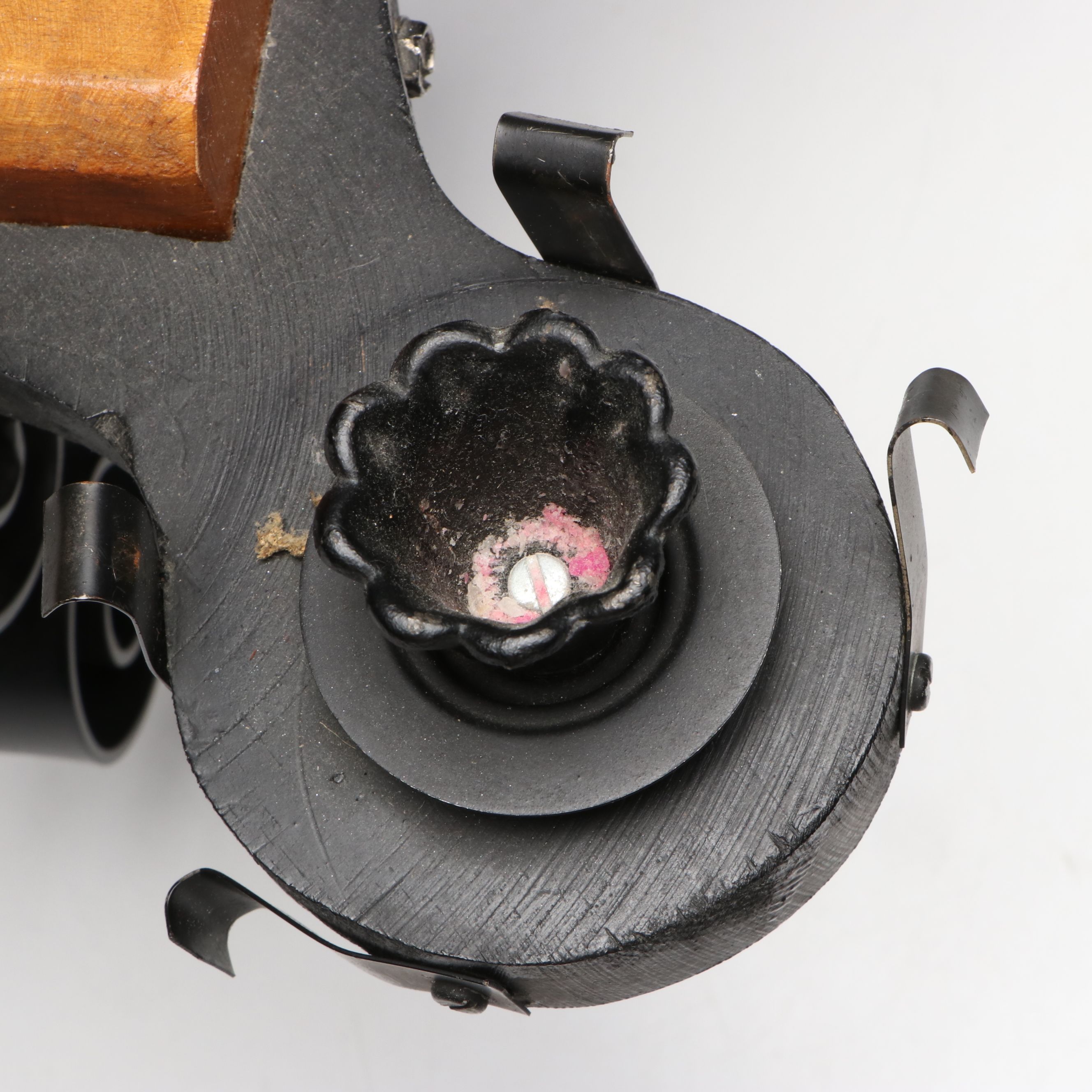 Wall Hanging Double Candlestick with Amberina Crackle Glass Shades