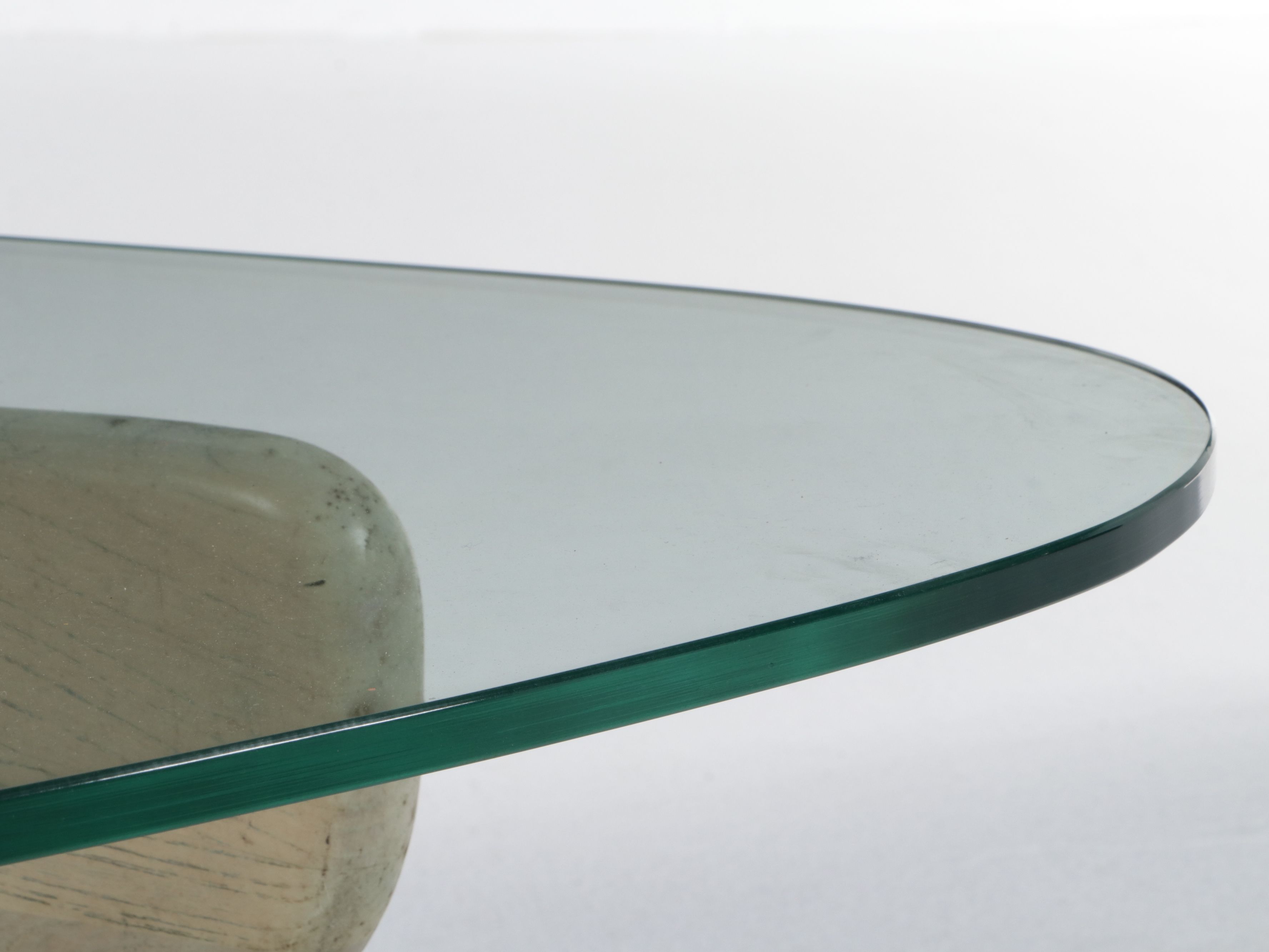 Ash and Glass Coffee Table, Mid-20th Century, Manner of Isamu Noguchi