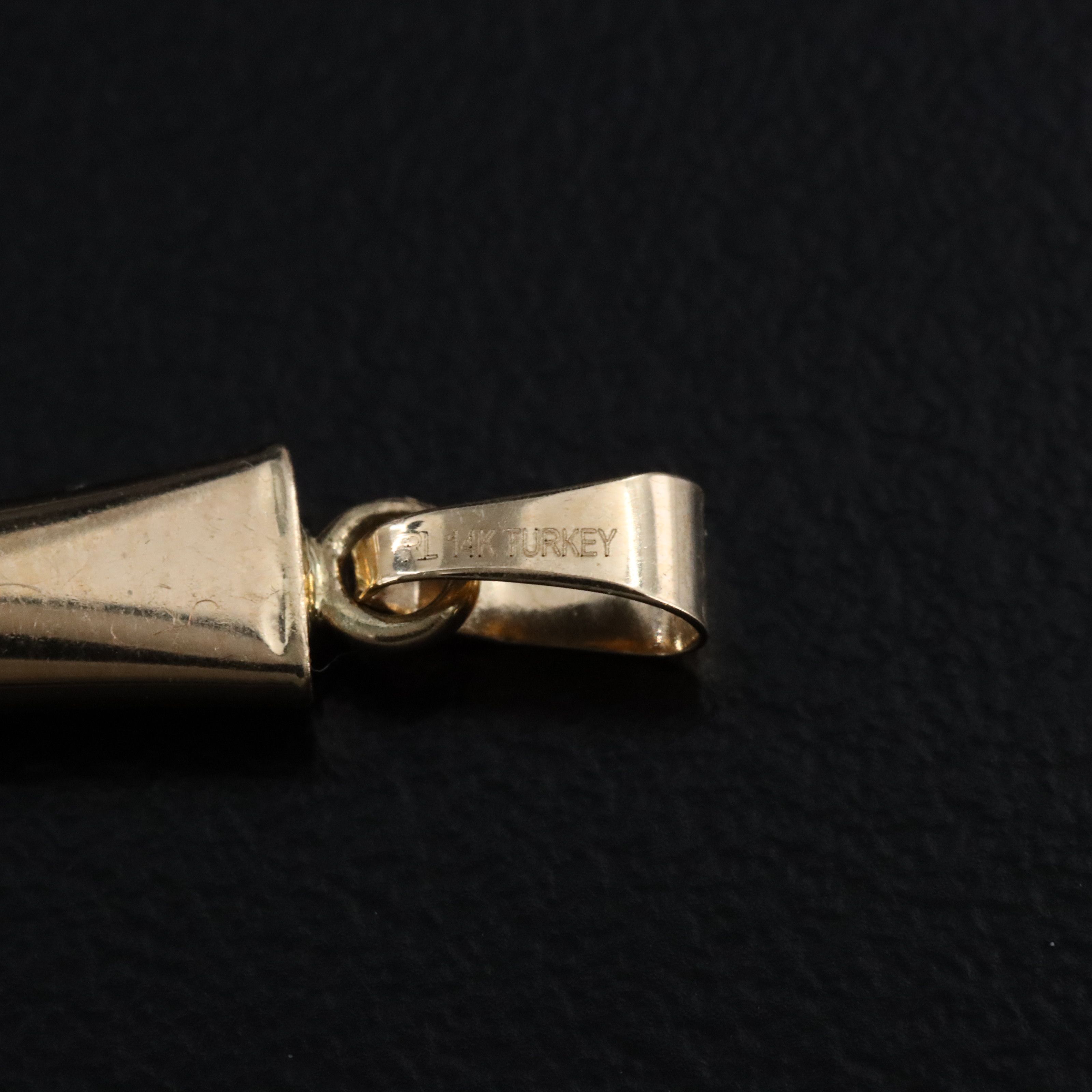 14K 0.01 CT Diamond Cross Pendant