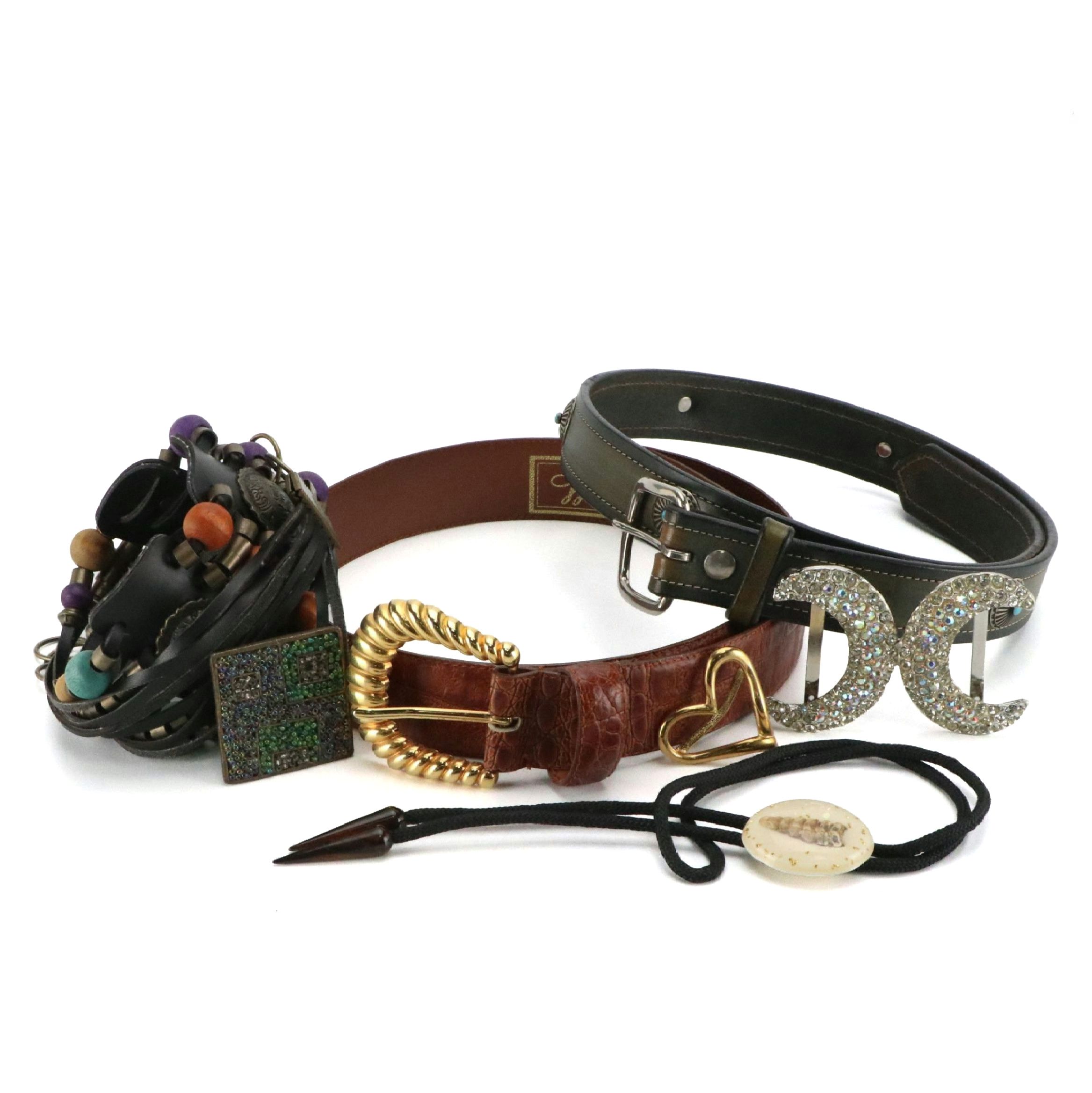 Worthington Embossed Leather, Other Belts, Belt Buckles and Bolo Tie