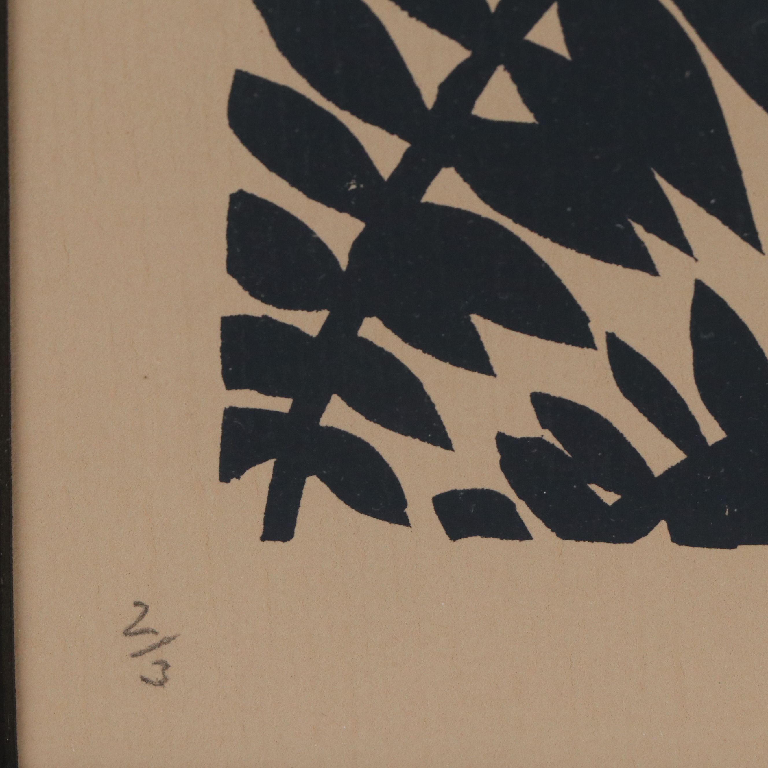 Brian Joiner Serigraph of Leaves, circa 2000
