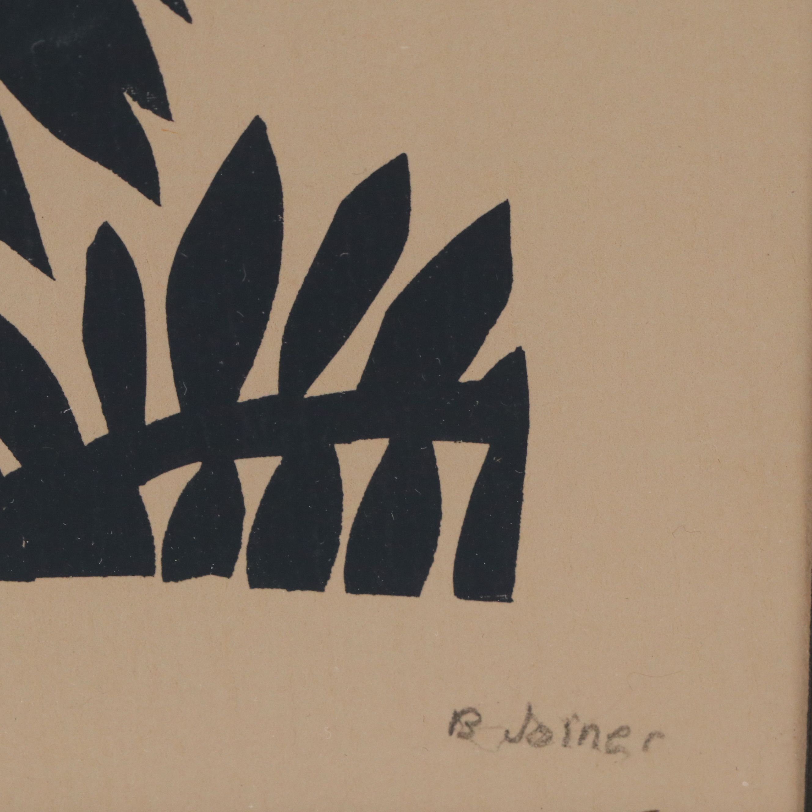 Brian Joiner Serigraph of Leaves, circa 2000