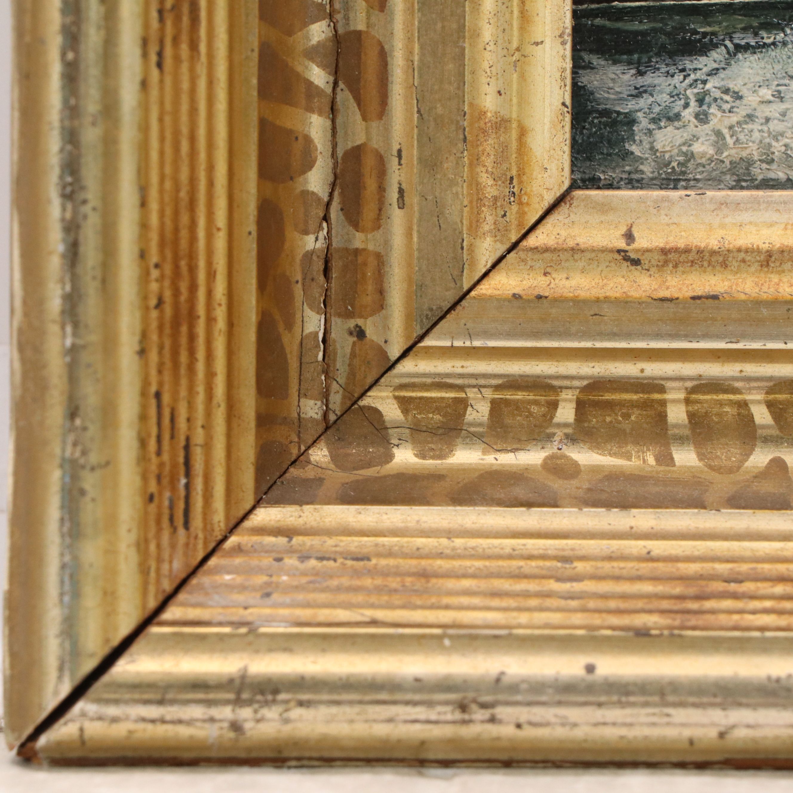 Signed Oil Painting of Wooded River With Waterfall, 20th to 21st Century