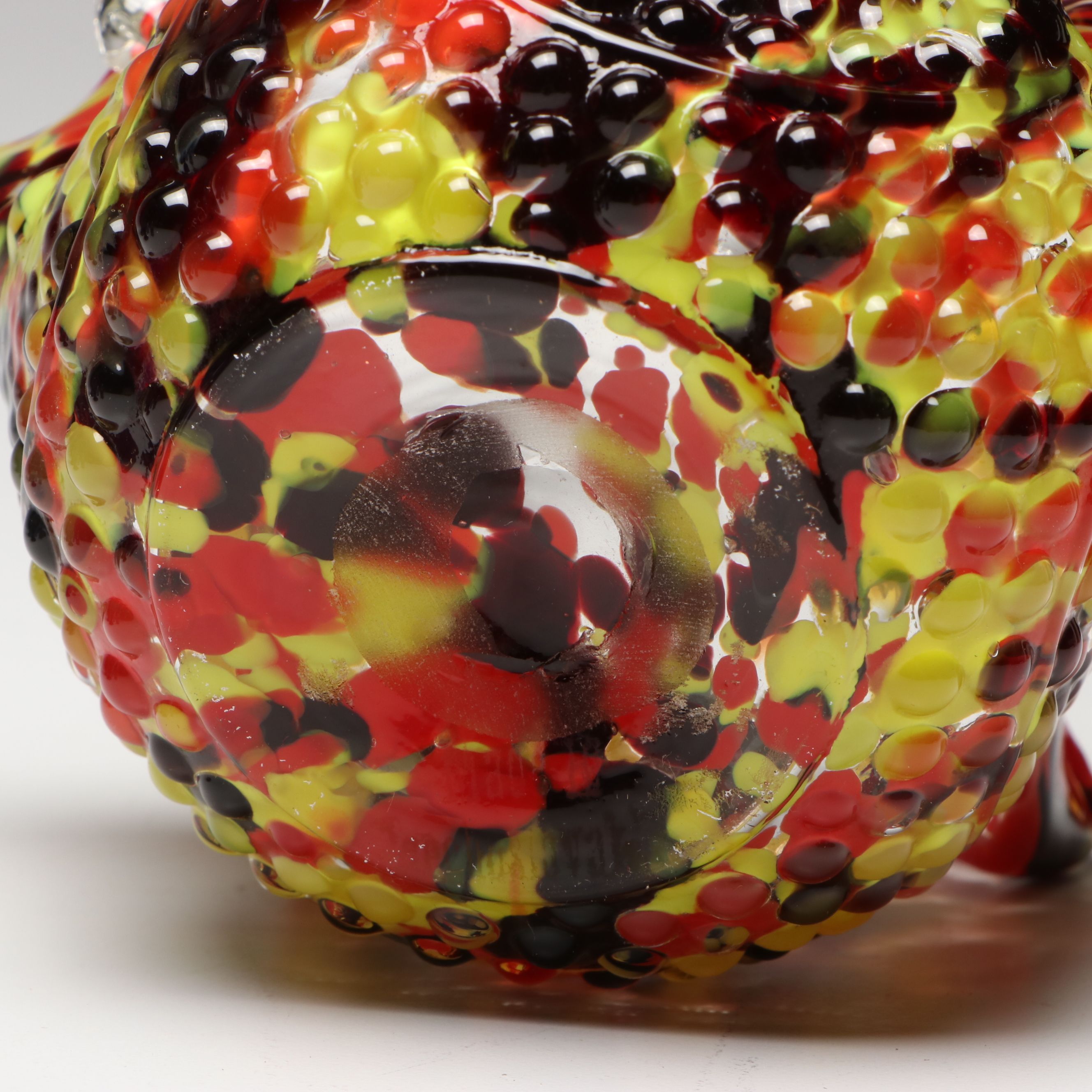 Bohemian Art Glass Vase and Basket with Fenton Cobalt Egg and Paperweights