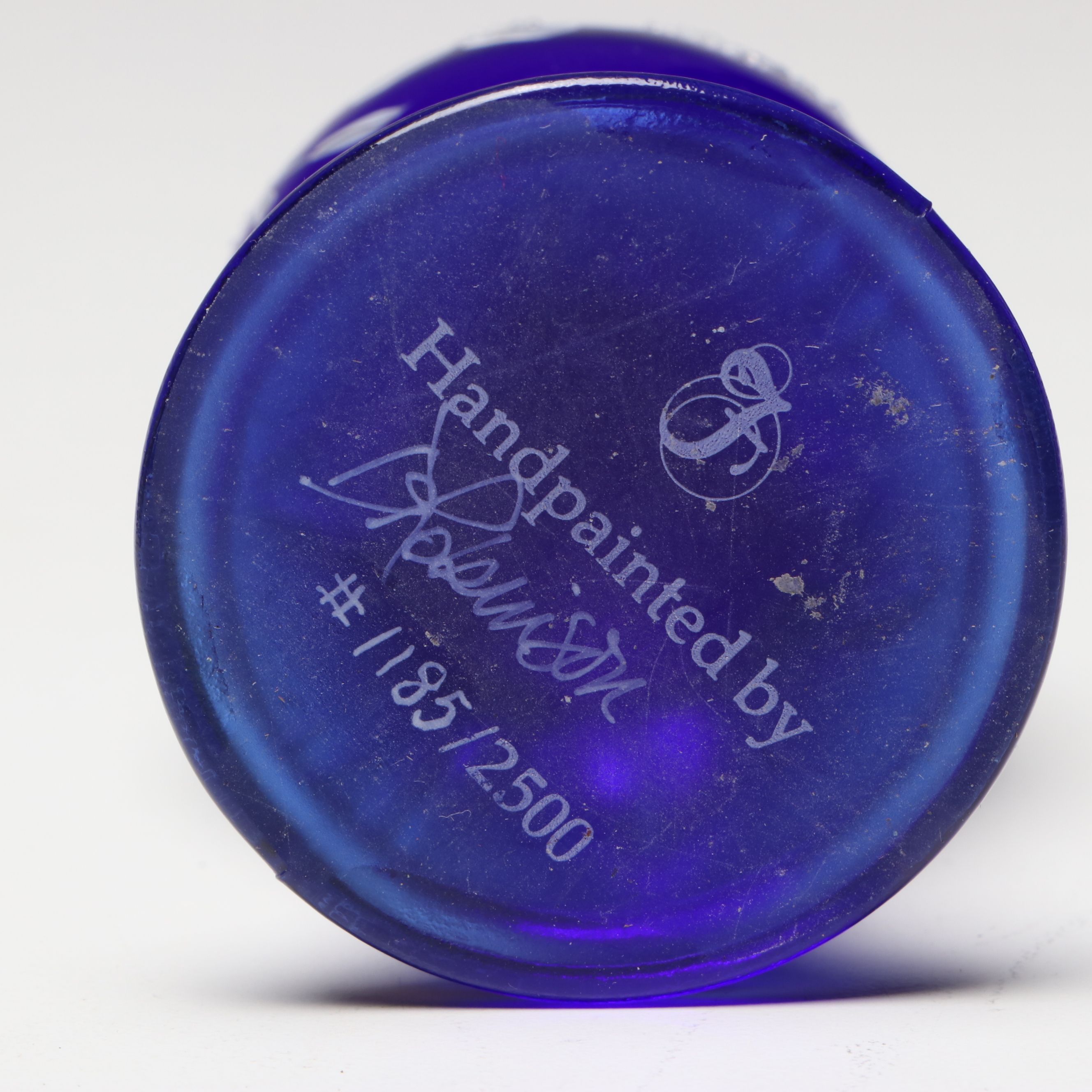 Bohemian Art Glass Vase and Basket with Fenton Cobalt Egg and Paperweights