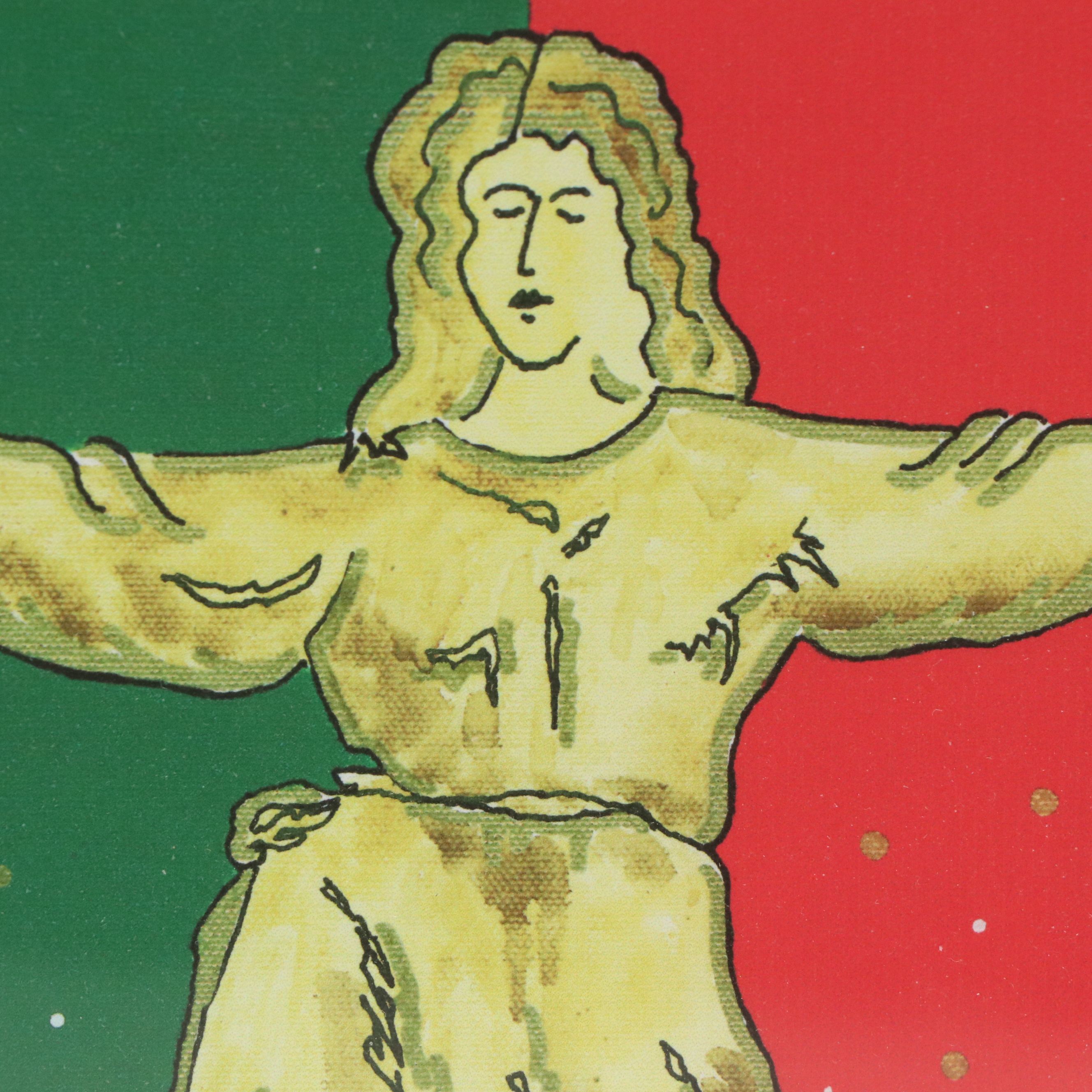 Giclée Christmas Card of Allegorical Figure, 21st Century