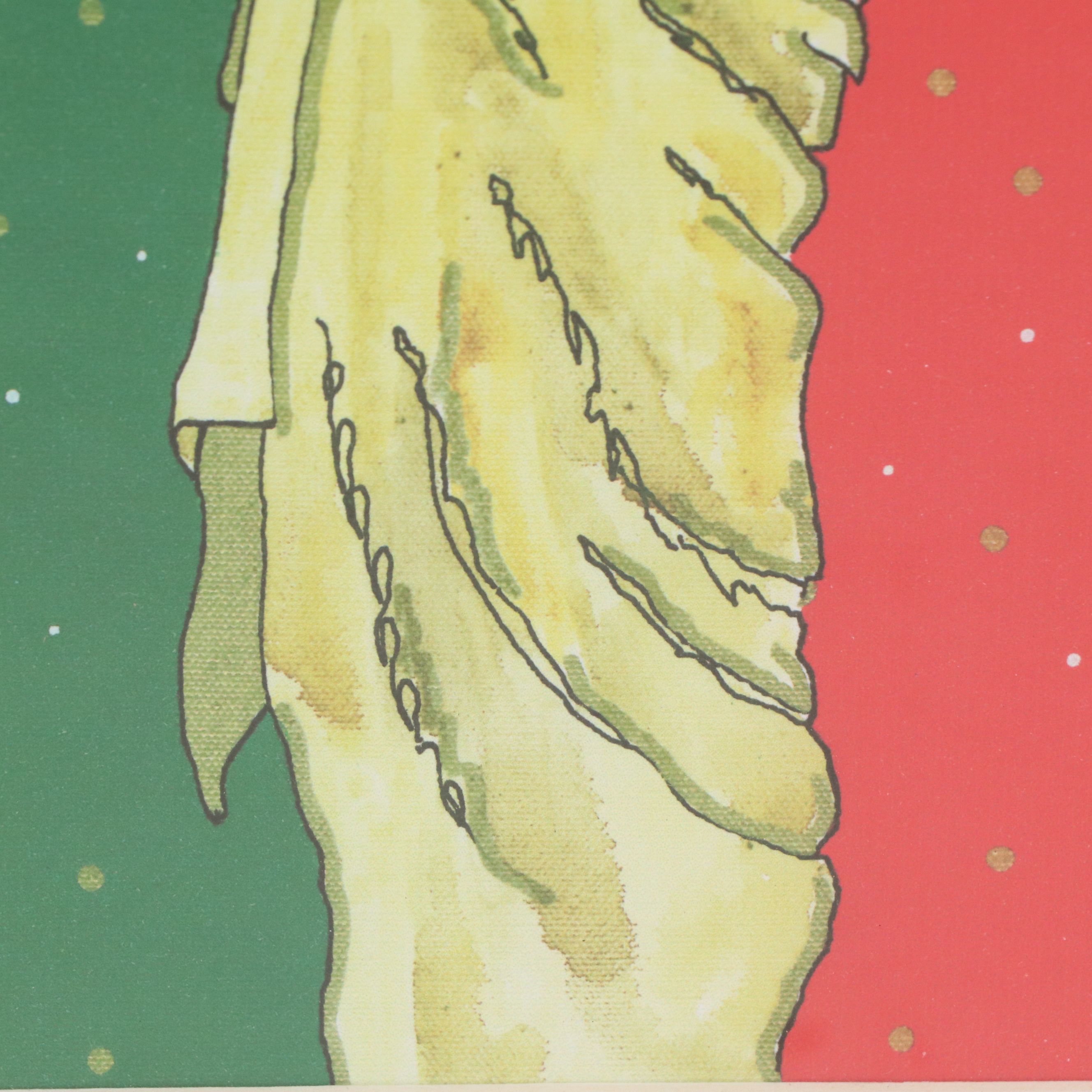 Giclée Christmas Card of Allegorical Figure, 21st Century