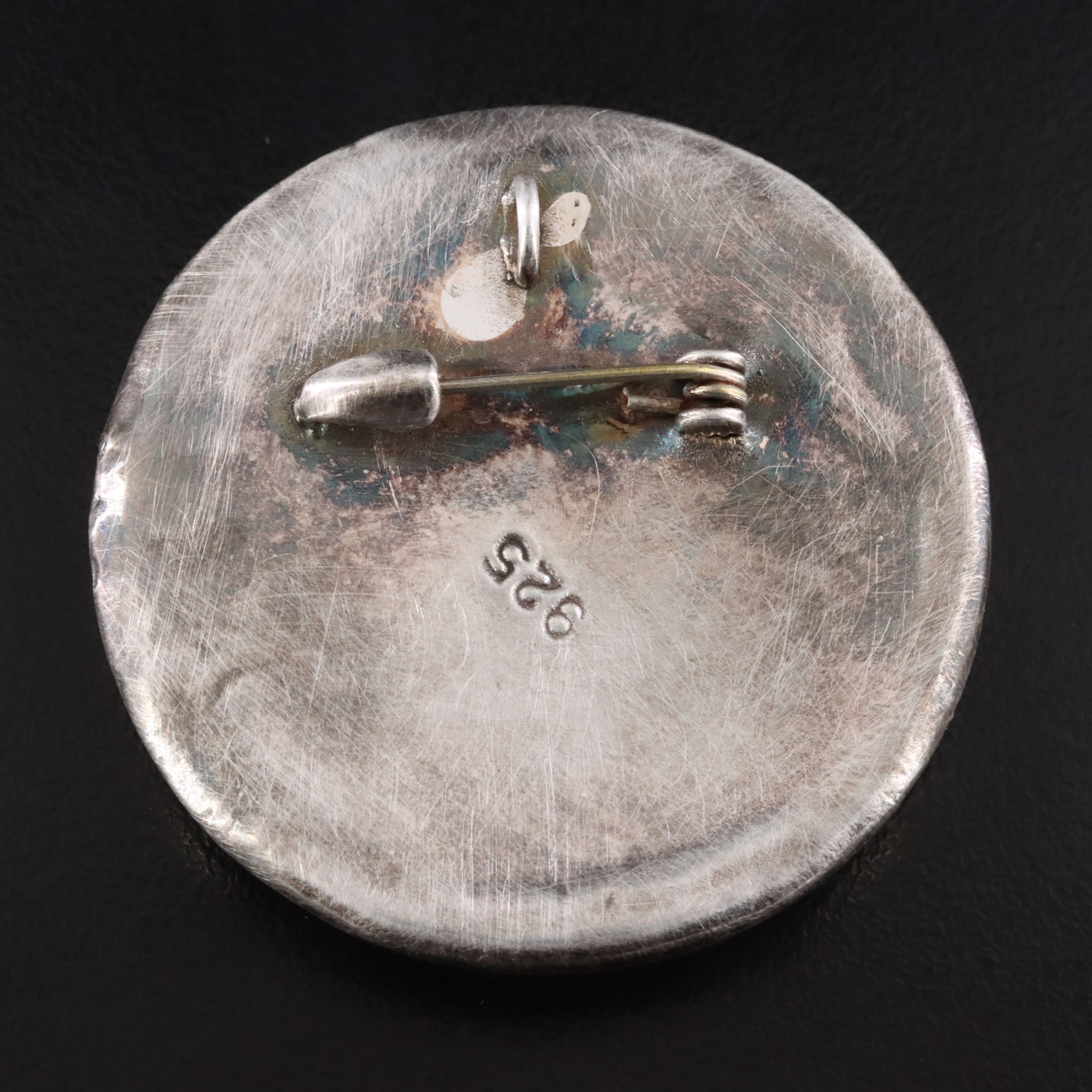 Sterling Electroformed Portrait Converter Brooch