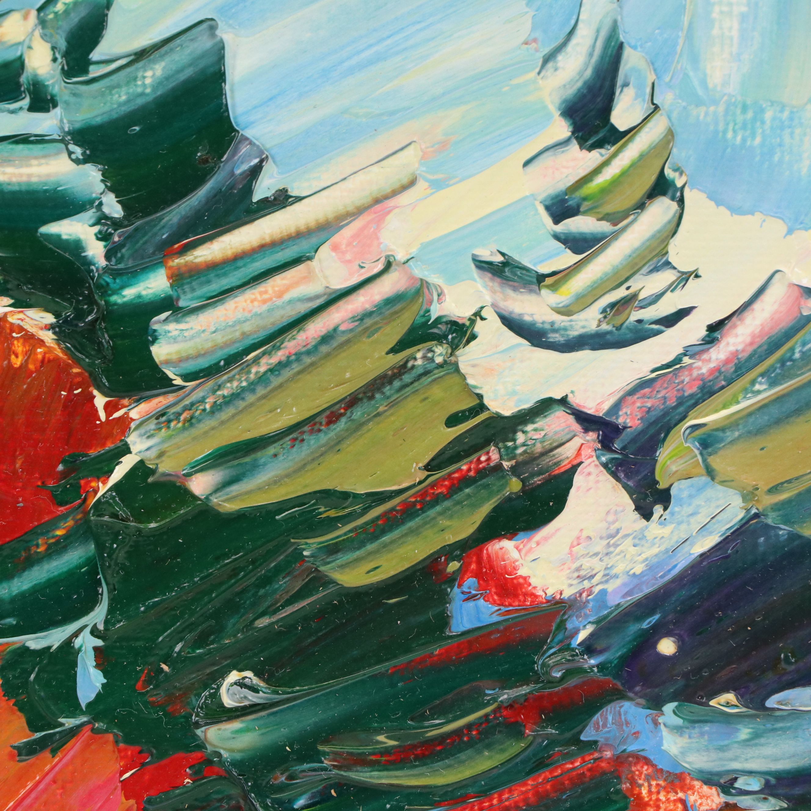 Jose Trujillo Oil Painting "Pine Trees," 2016