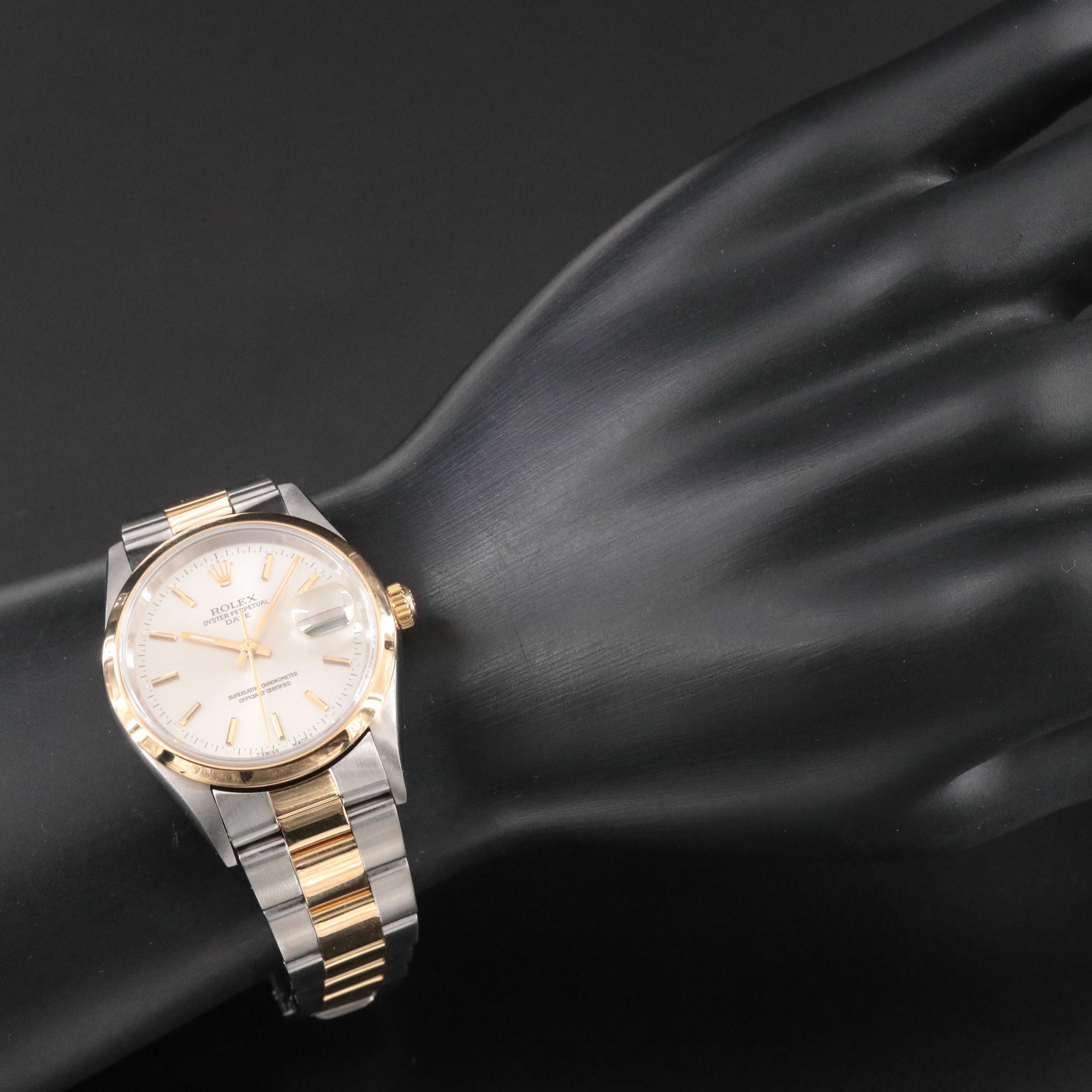 Rolex Oyster Perpetual Date 15203 18K/Steel Watch c.1997