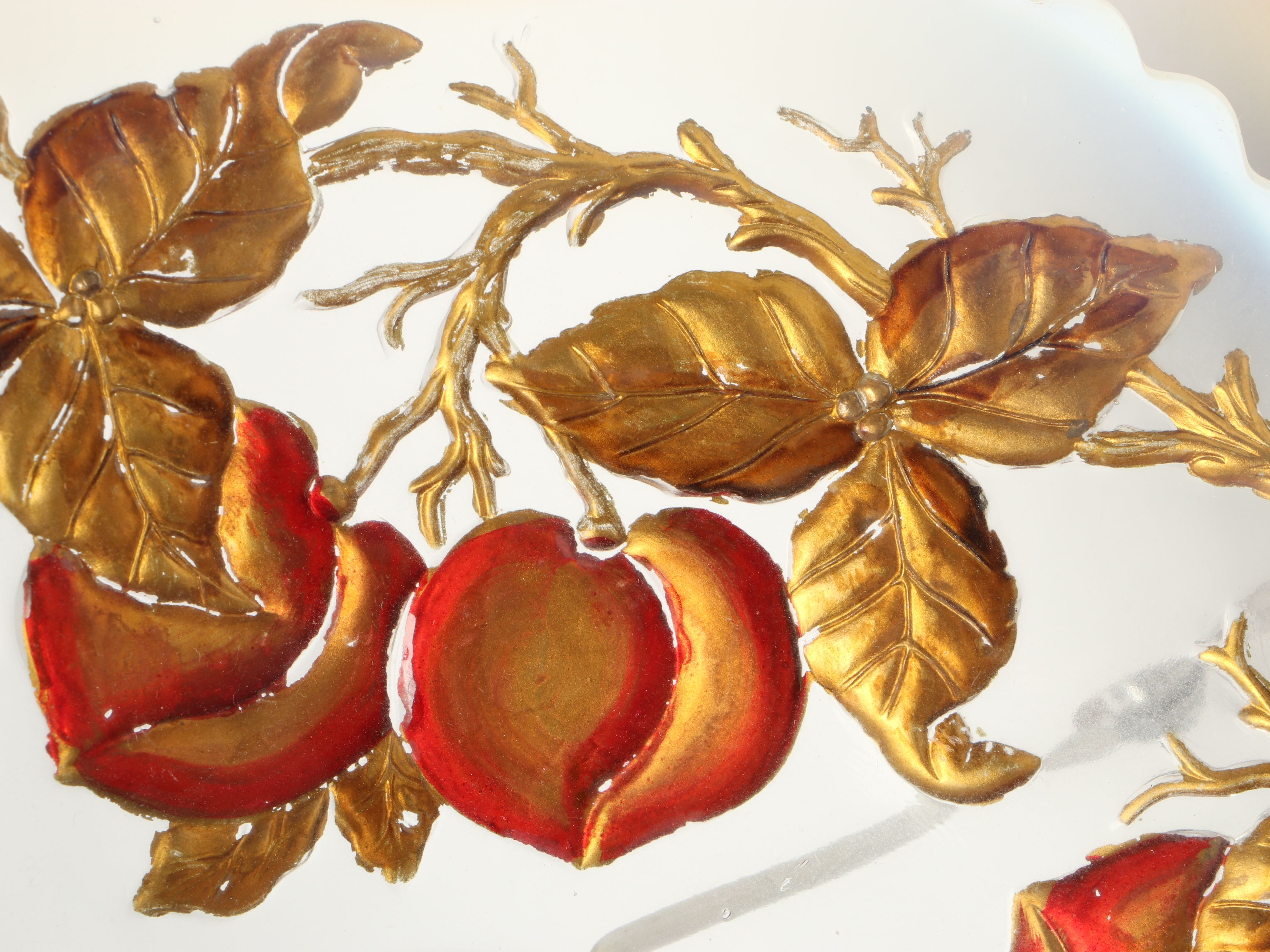 Goofus Glass Centerpiece and Basket Bowl, Early 20th Century