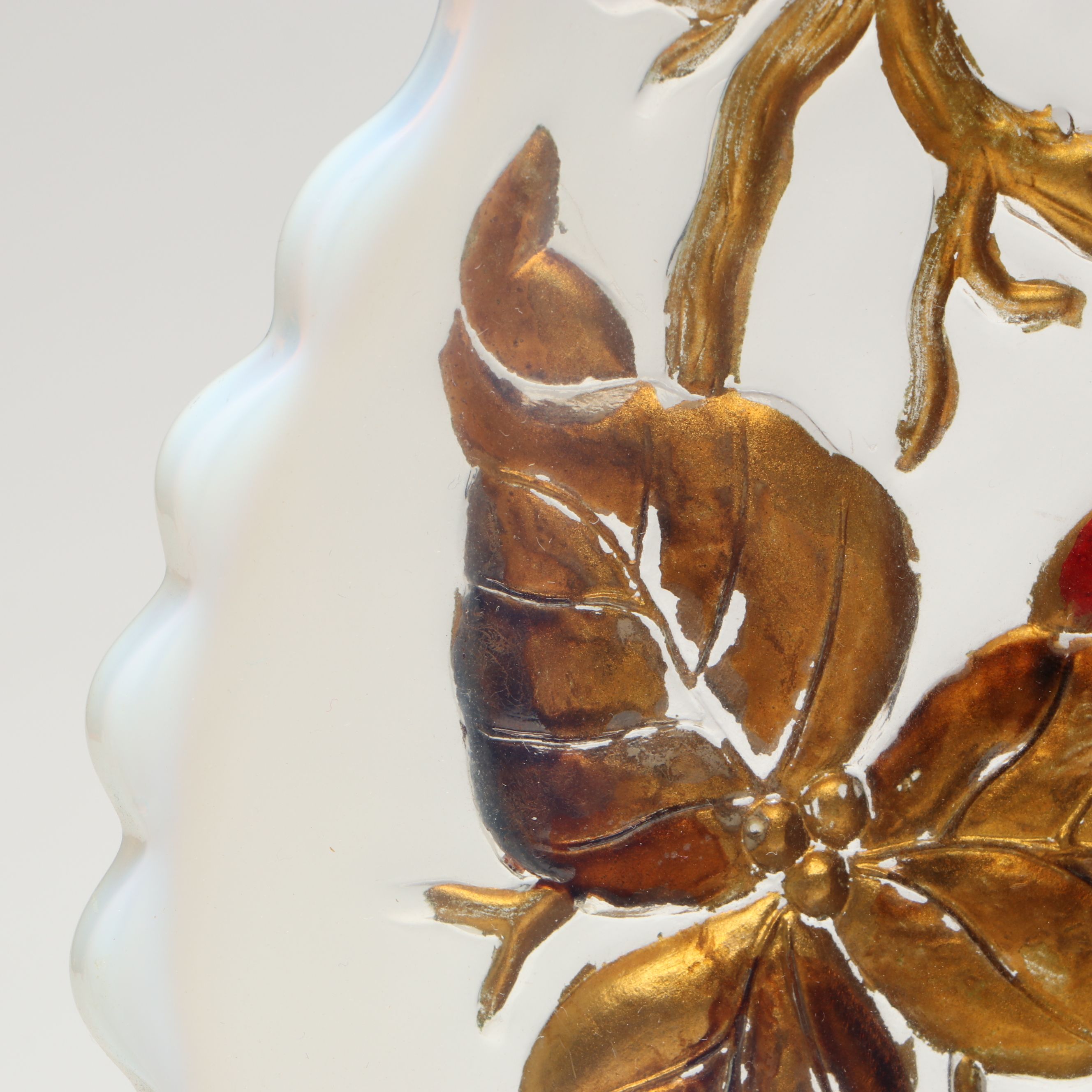 Goofus Glass Centerpiece and Basket Bowl, Early 20th Century