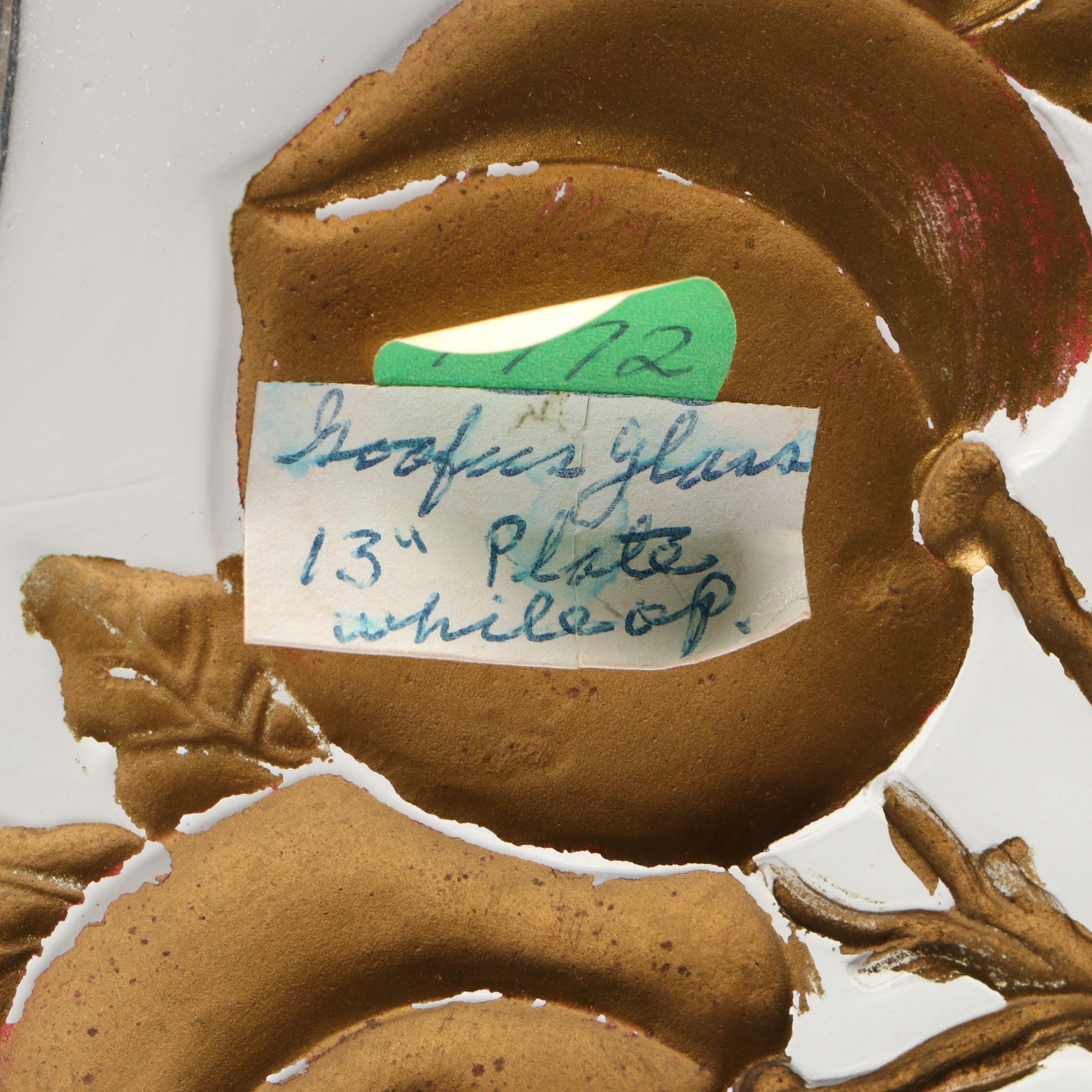 Goofus Glass Centerpiece and Basket Bowl, Early 20th Century