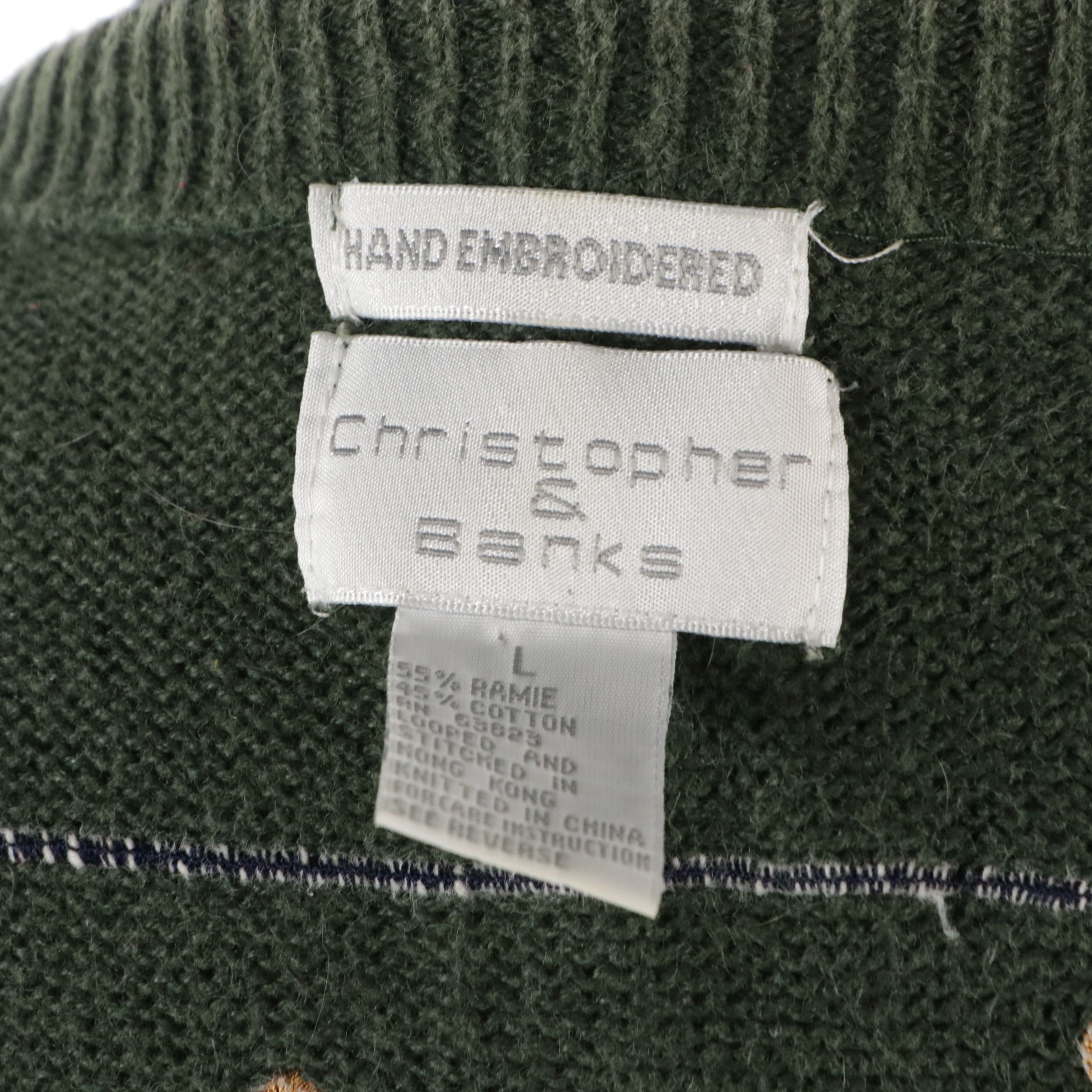 Christopher & Banks Hand Embroidered Cat Cardigan and Button-Front Vest